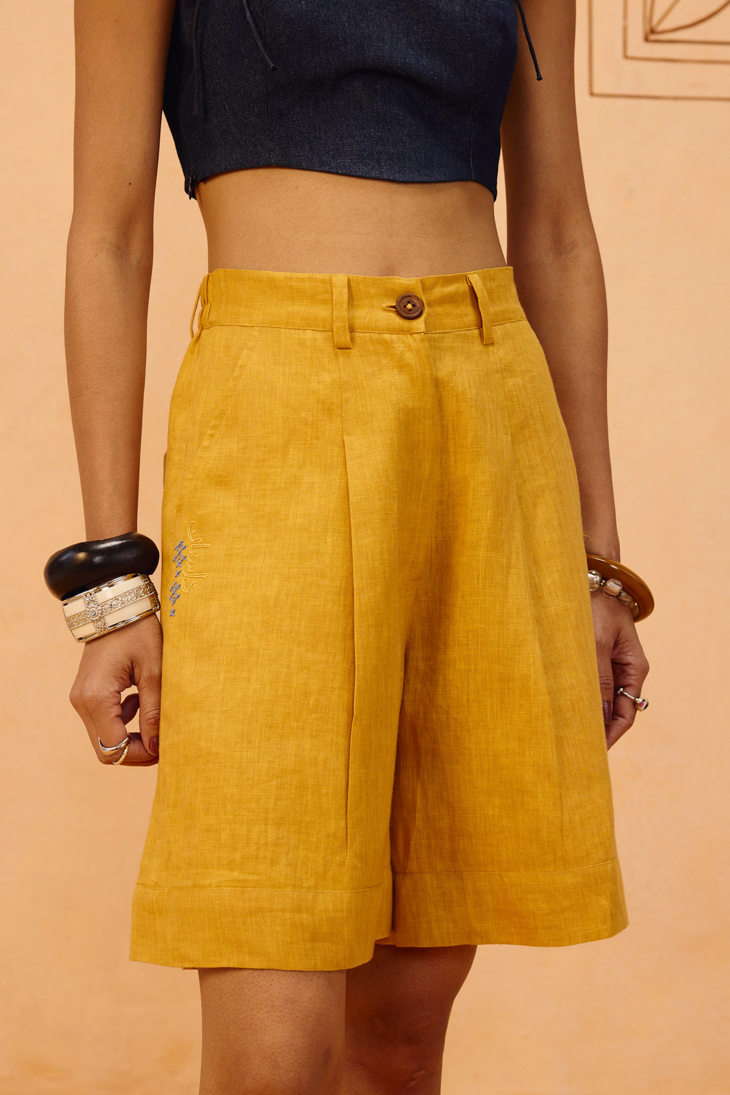 The Golden Linen Shorts