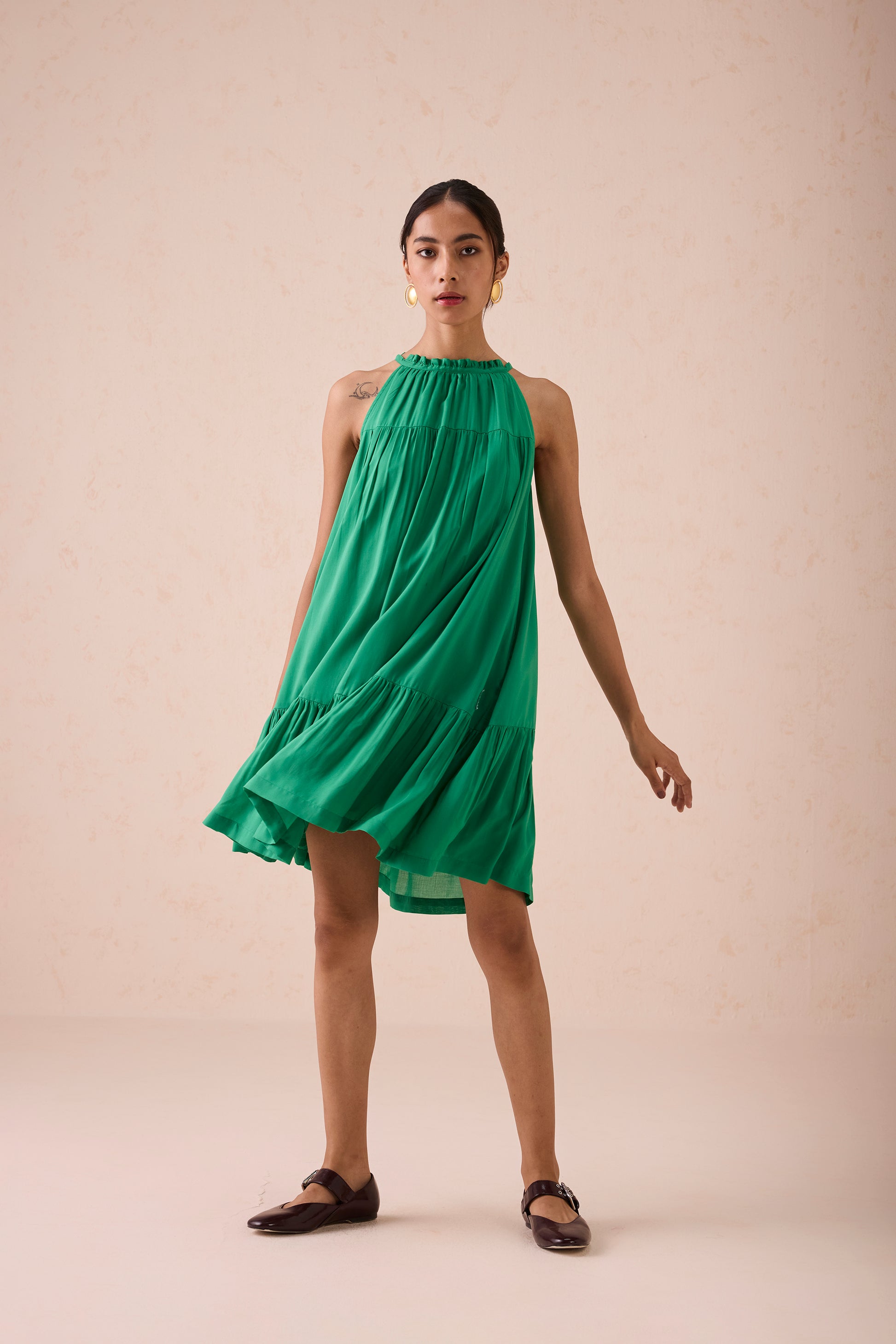 The Holiday Halter Neck Lyocell Dress