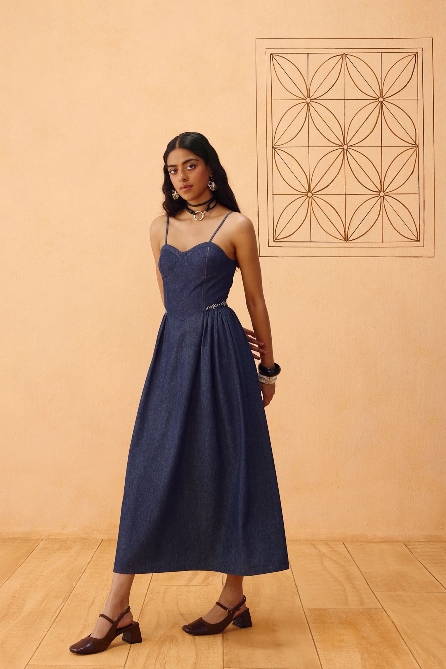 The Jaali Sustainable Denim Dress