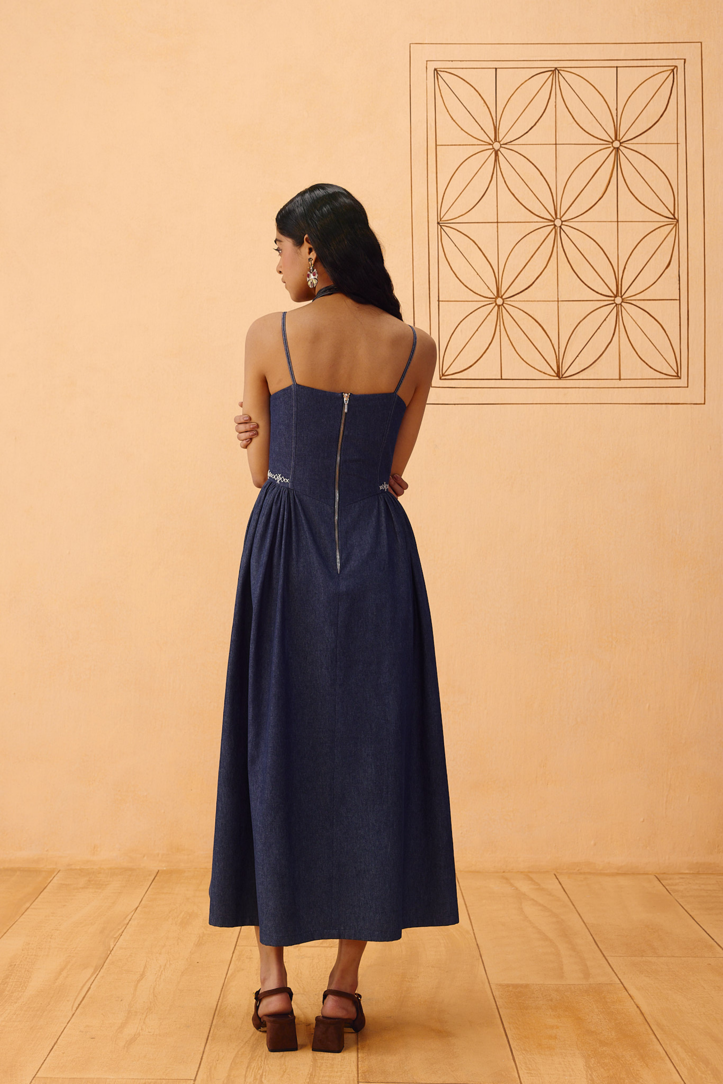 The Jaali Sustainable Denim Dress
