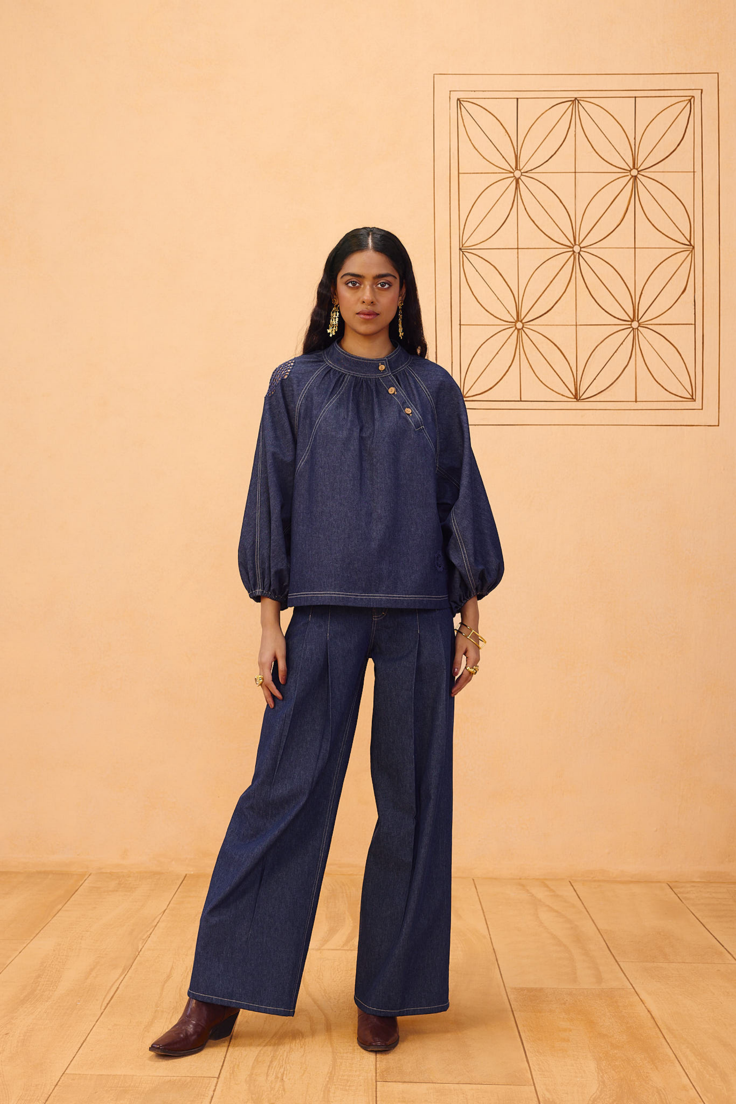 The Jaali Sustainable Denim Top