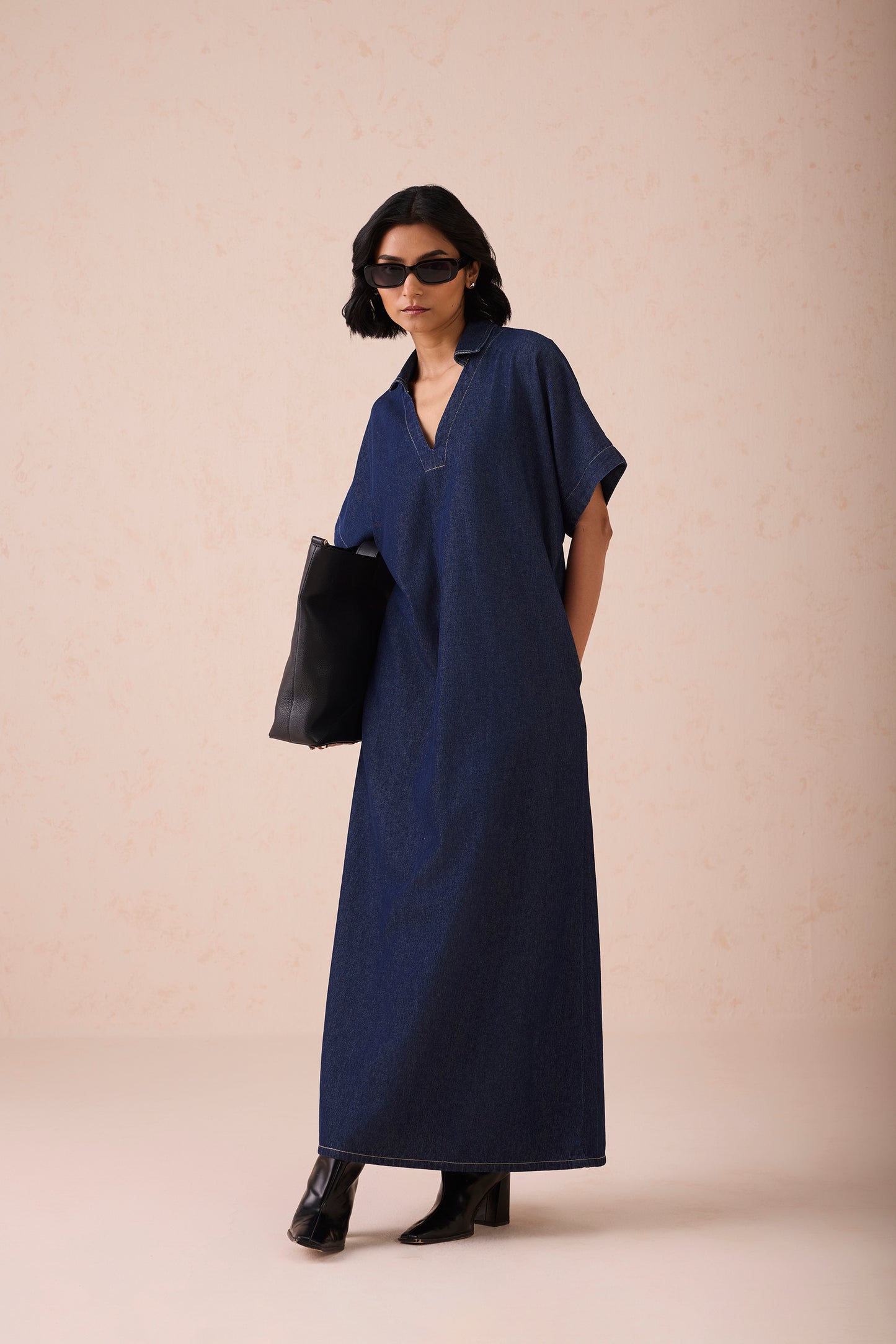 The Slow Sustainable Denim Maxi Dress