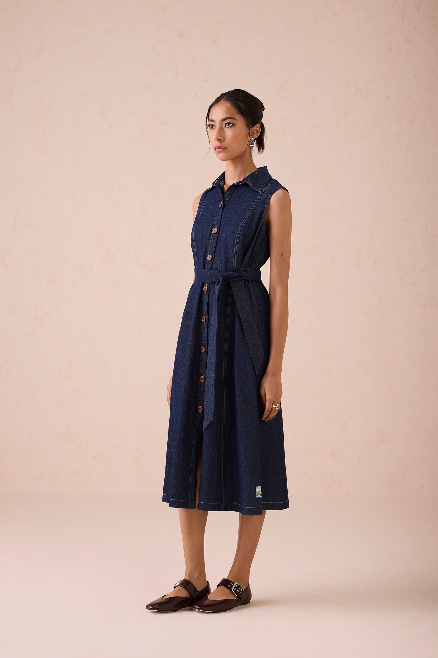 The Sunrise Denim Midi Dress