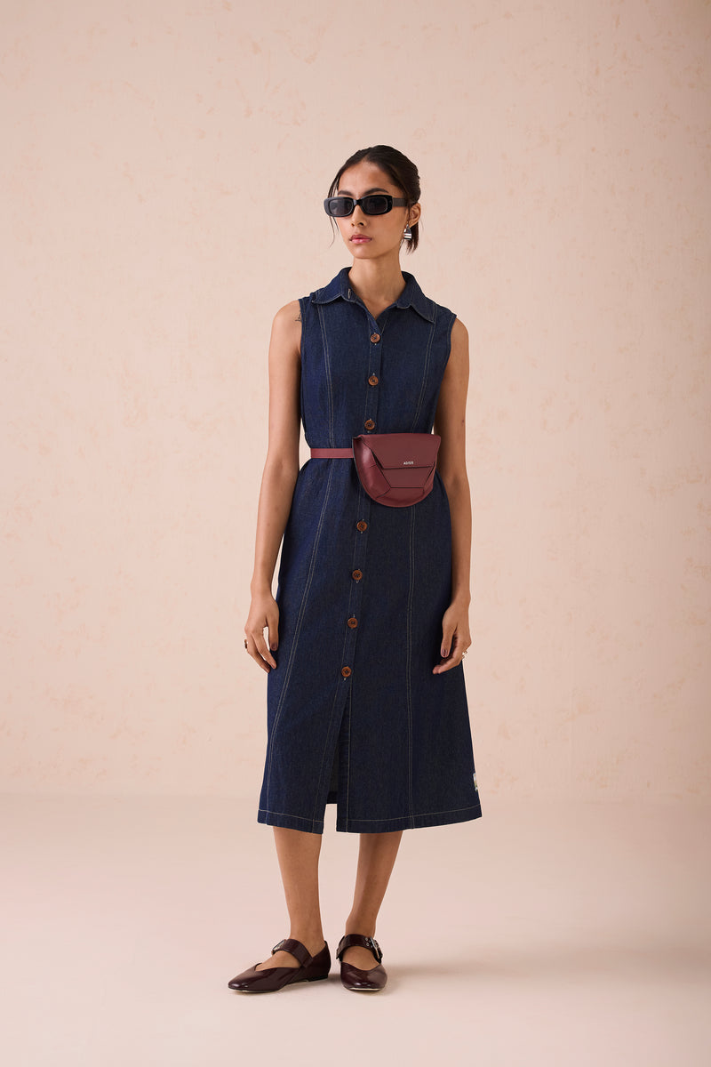 The Sunrise Denim Midi Dress