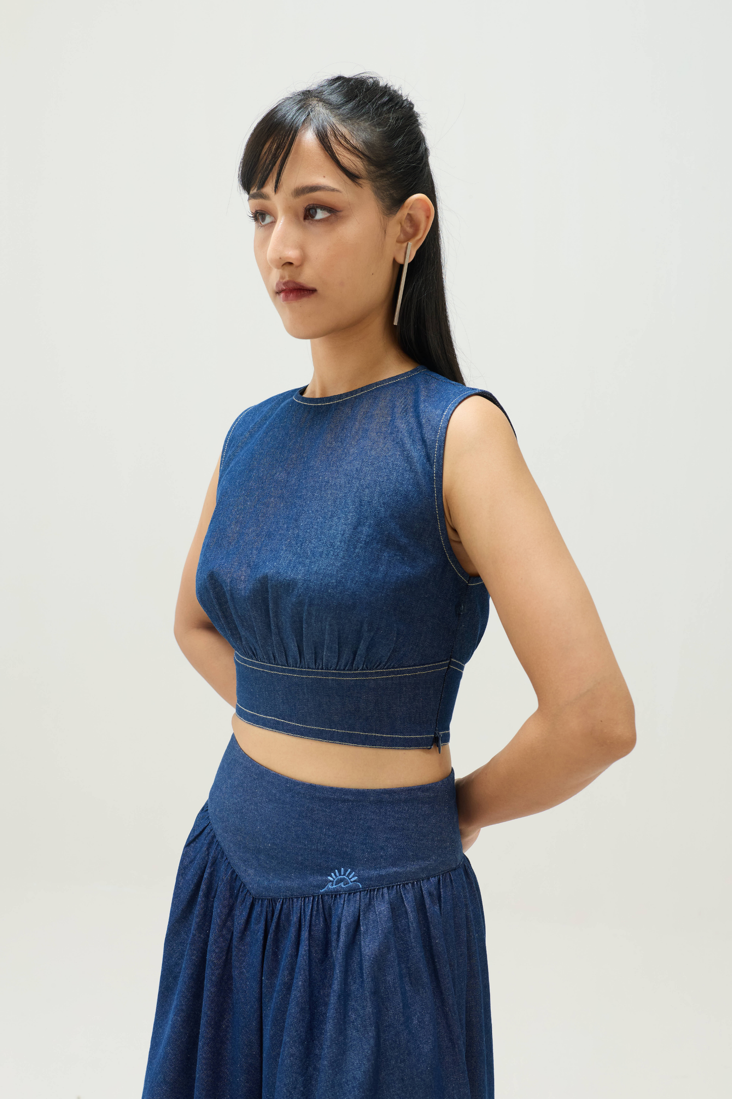 Twilight Sea Sustainable Denim Skirt