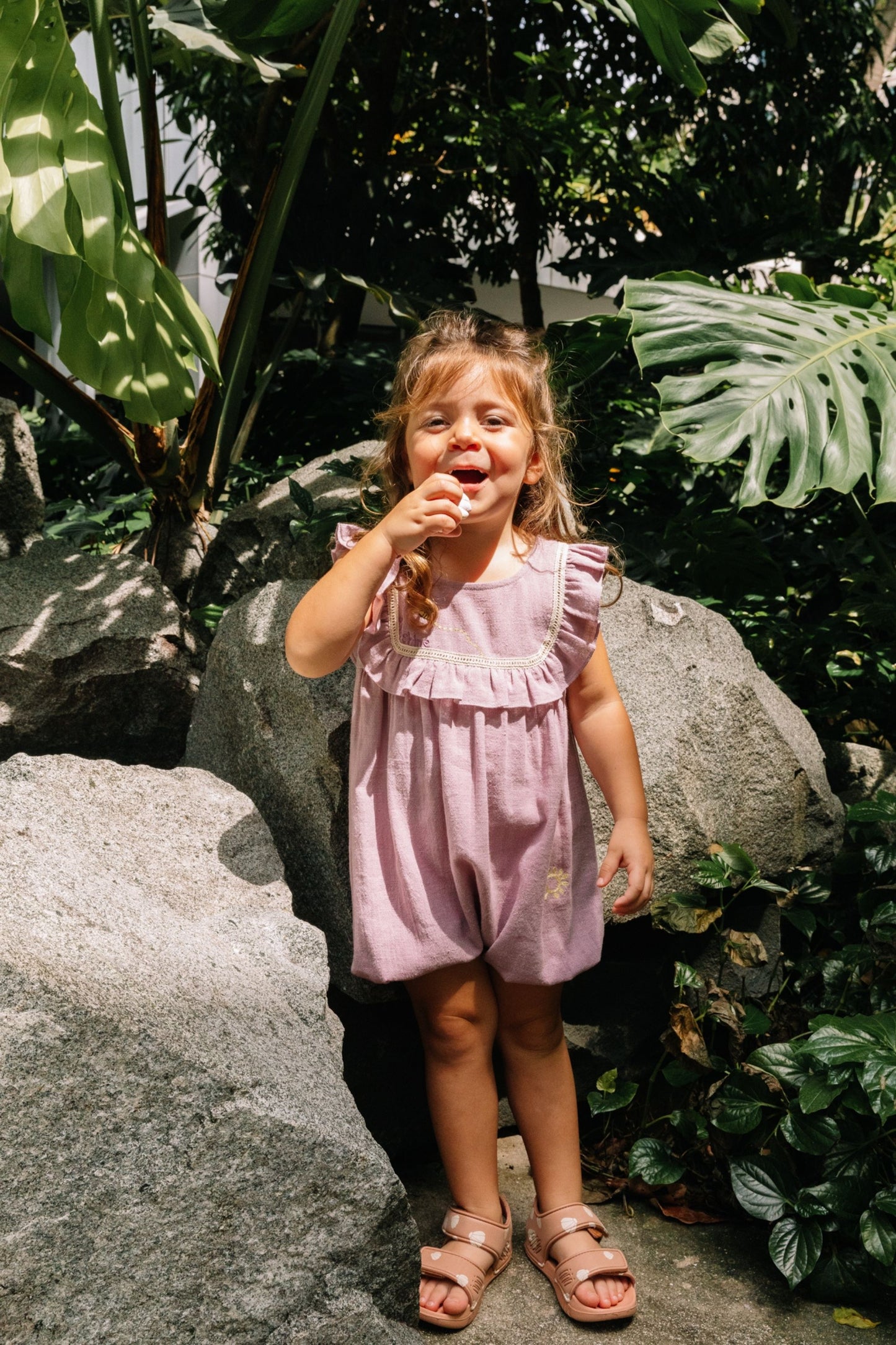 Mini Adventurers Handwoven Organic Cotton Romper