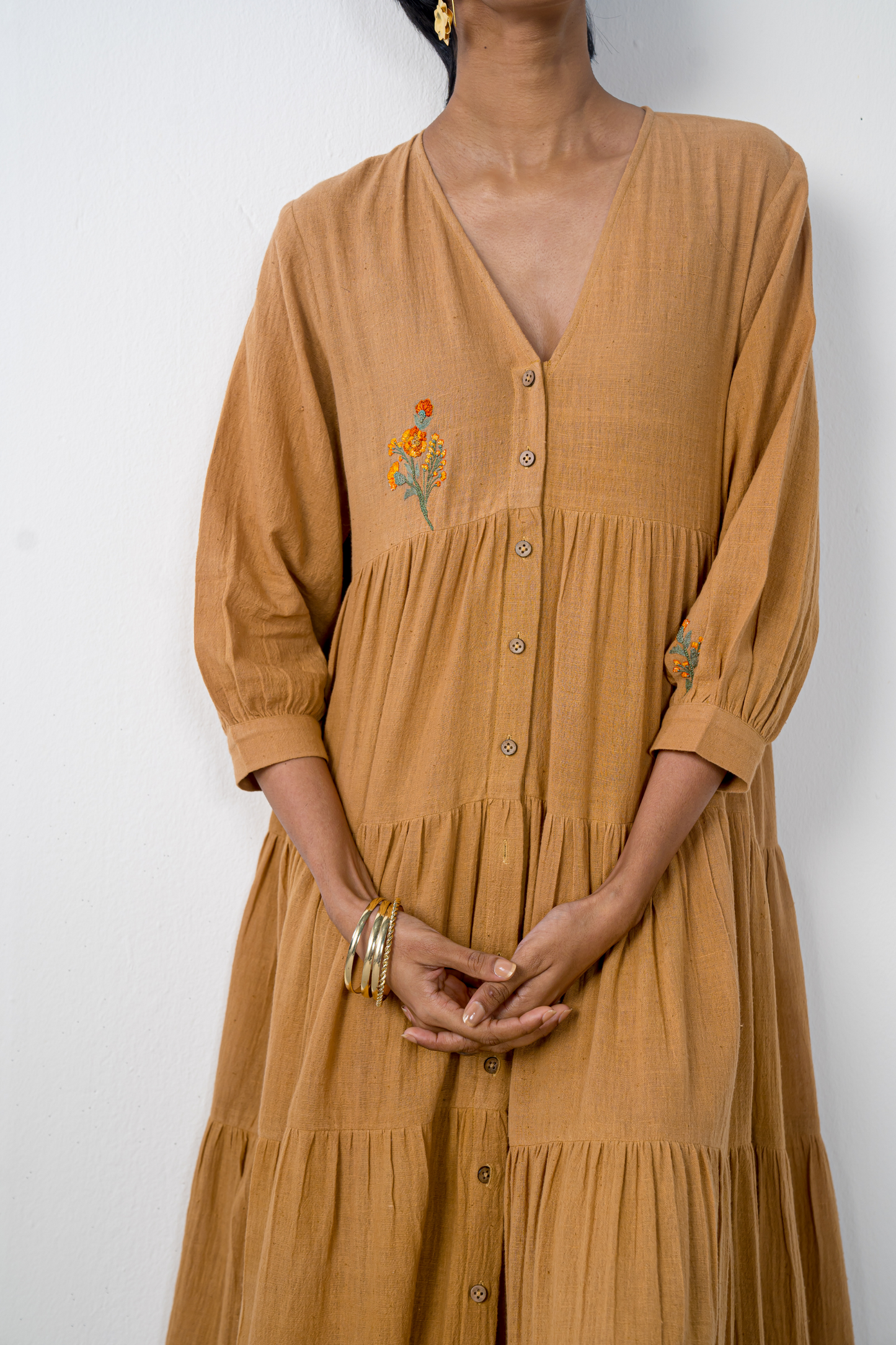 Sunset Garden kala cotton maxi dress