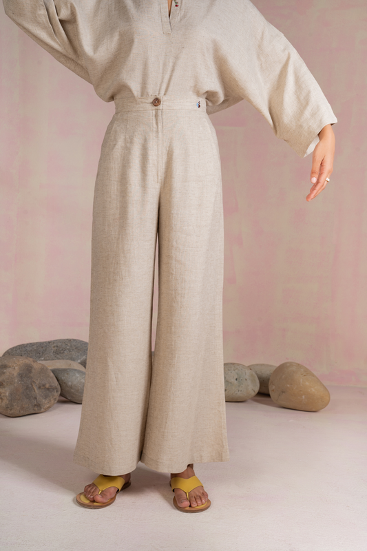 The Island linen wide leg trousers