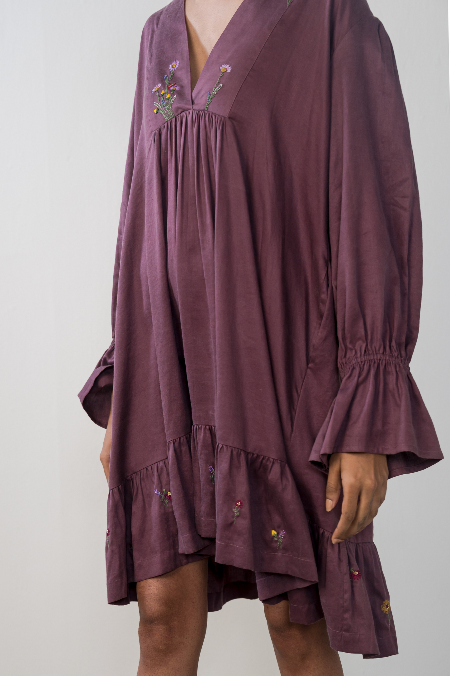 The Purple Garden tencel dress