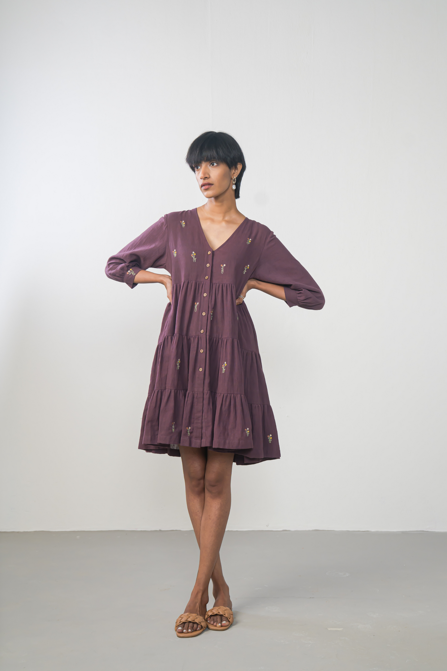 Midnight Moments handwoven organic cotton dress