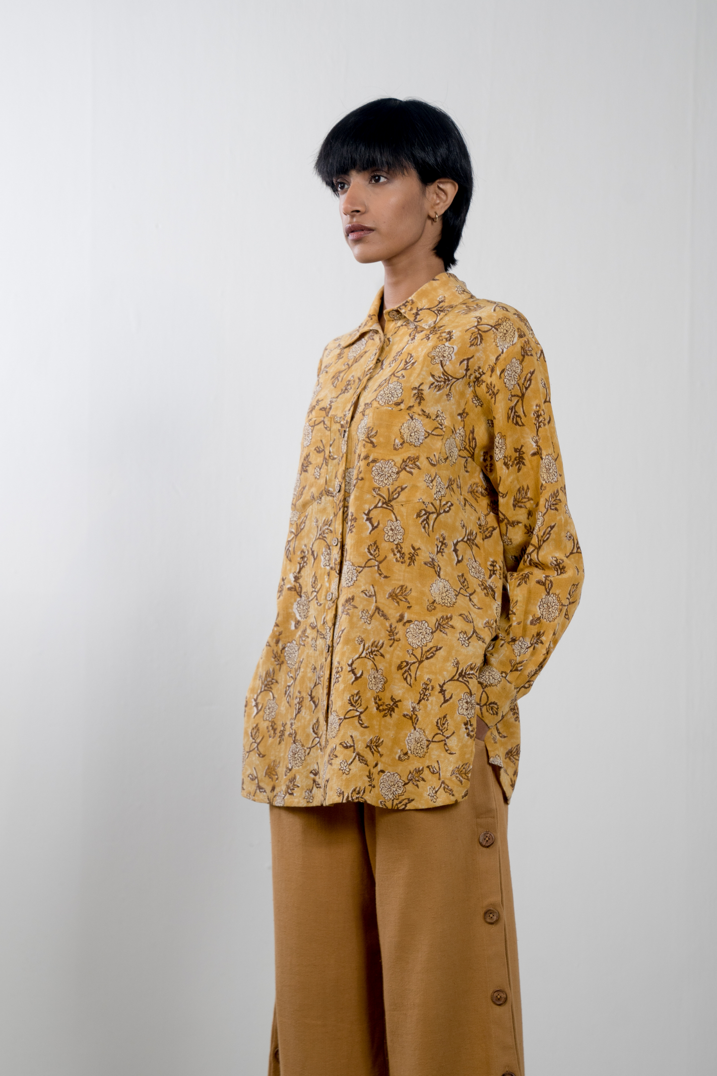 Dahlia Fields handwoven organic cotton shirt