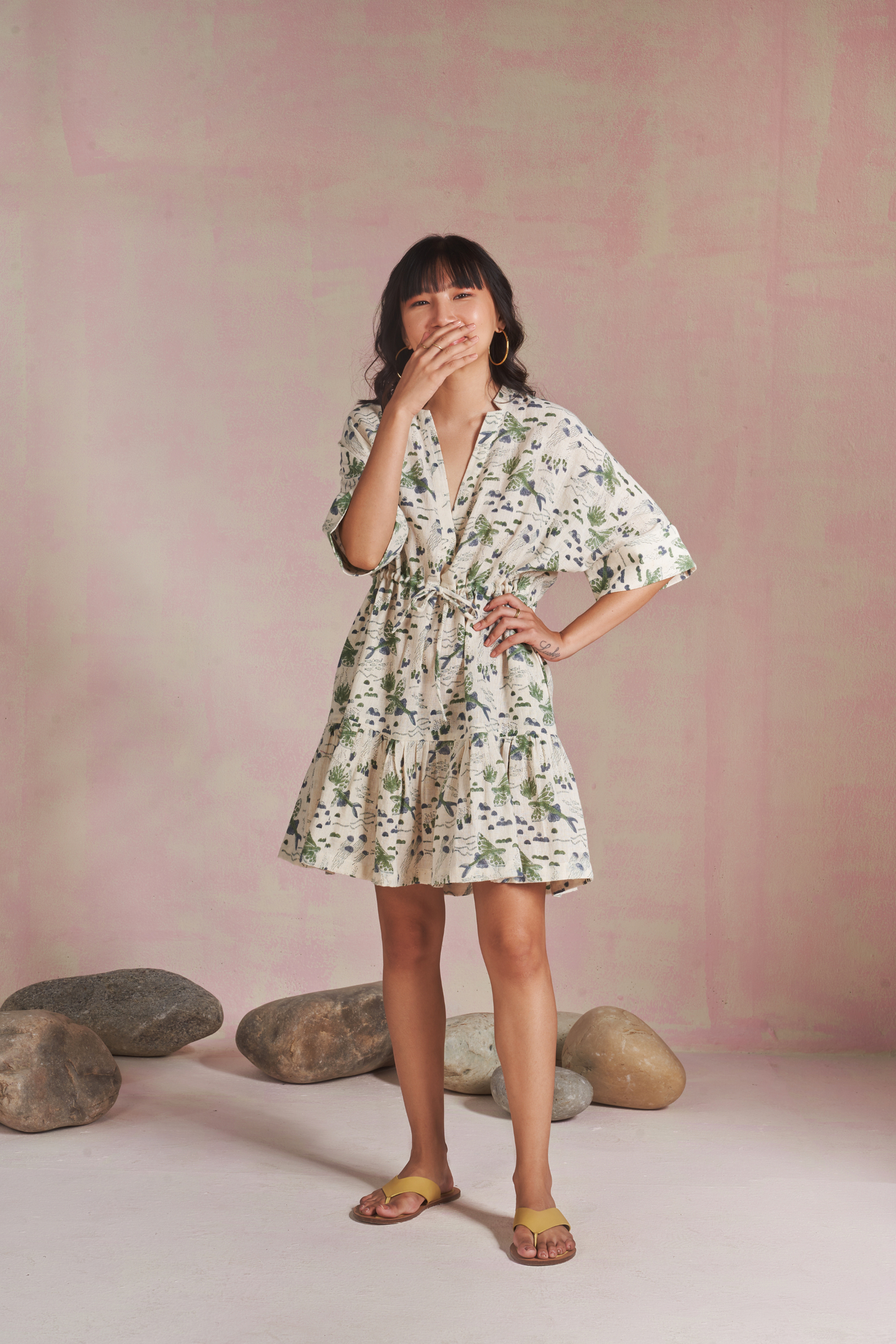 Ocean Bloom kala cotton dress