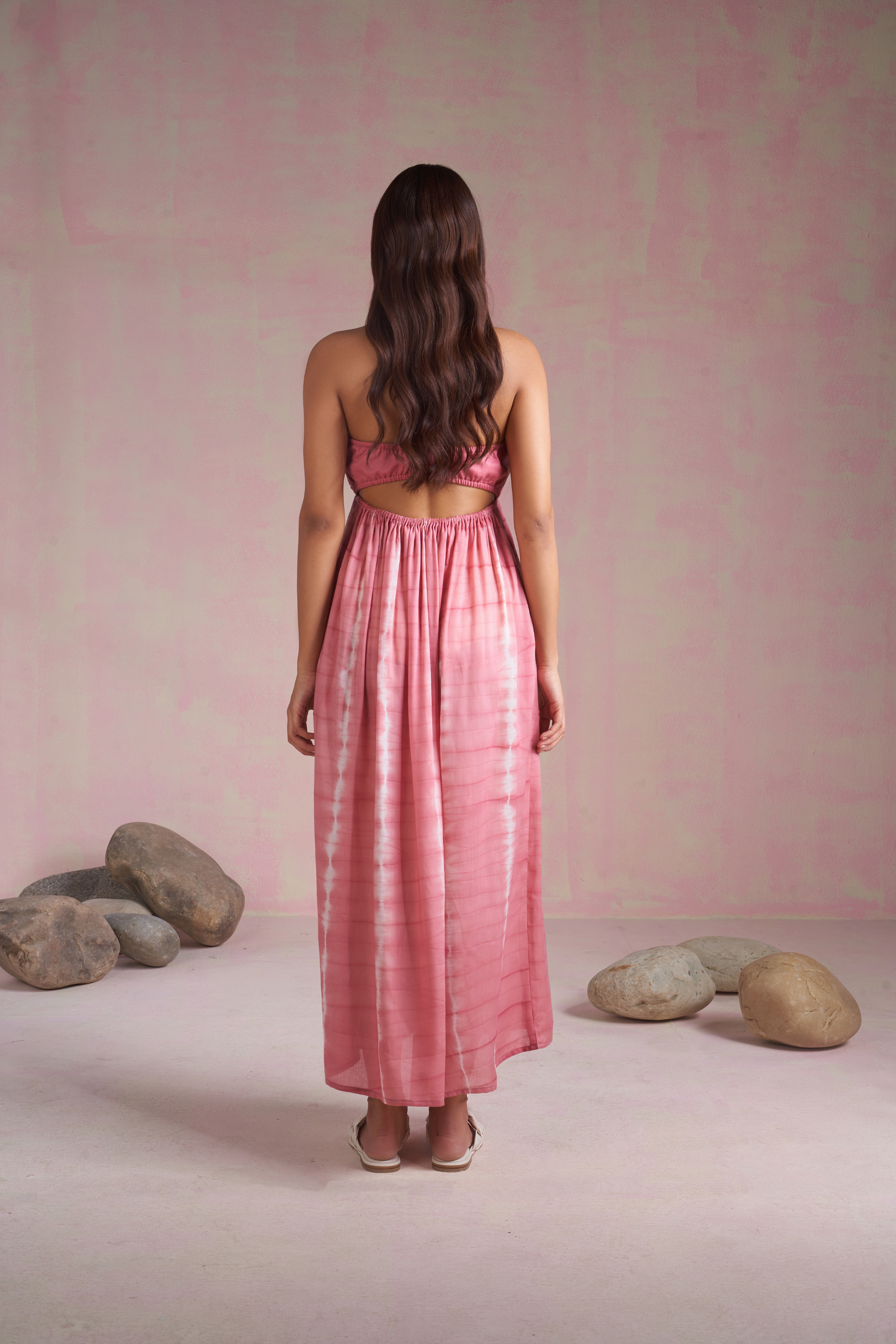 Sea Garden tencel maxi dress