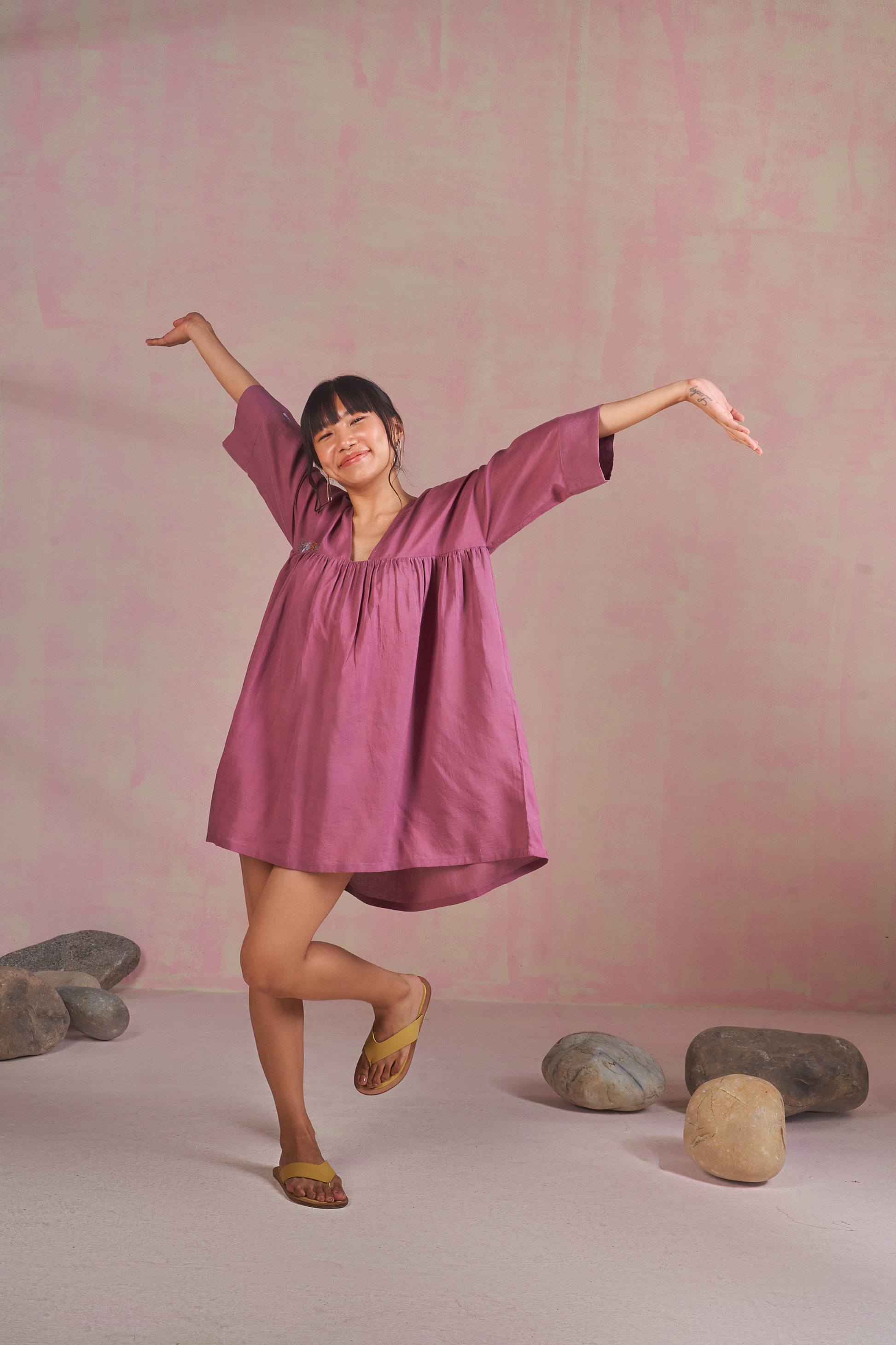 The Shelly naturally dyed lyocell kaftan dress