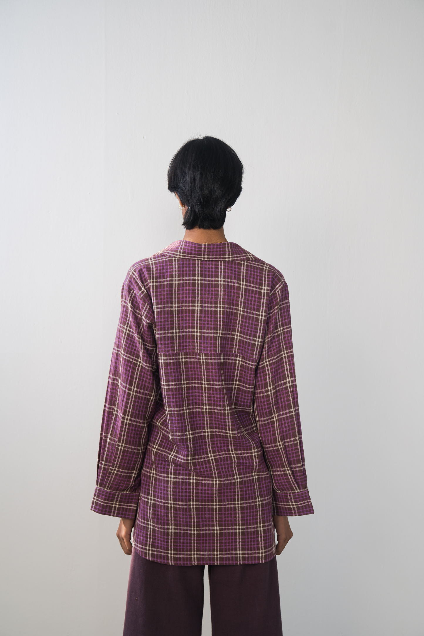 Purple Fields handwoven organic cotton shirt