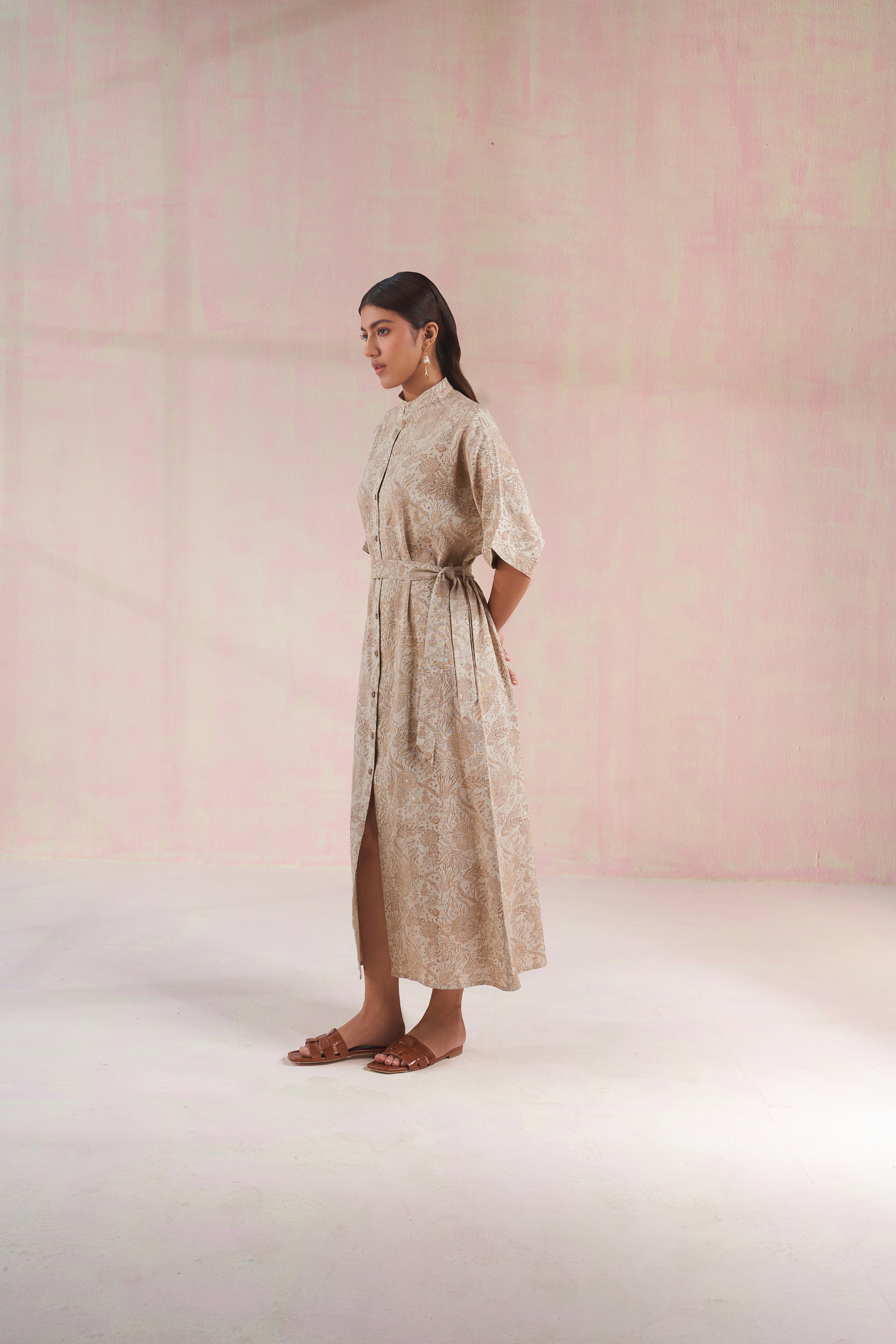 Reef Love linen shirt dress