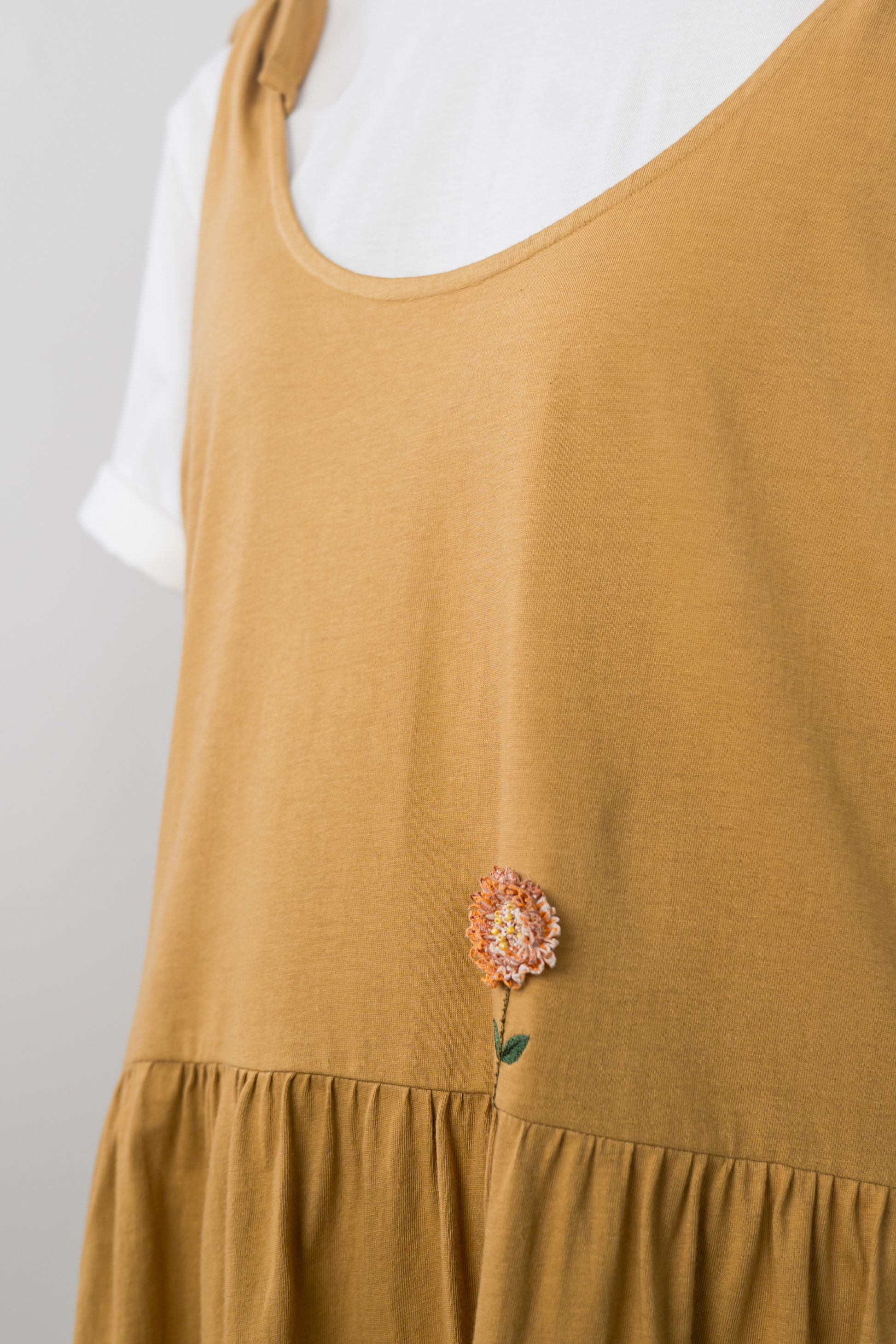 Golden Light organic cotton knit dress