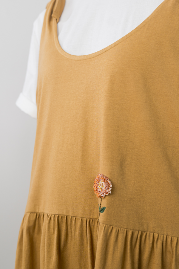 Golden Light organic cotton knit dress