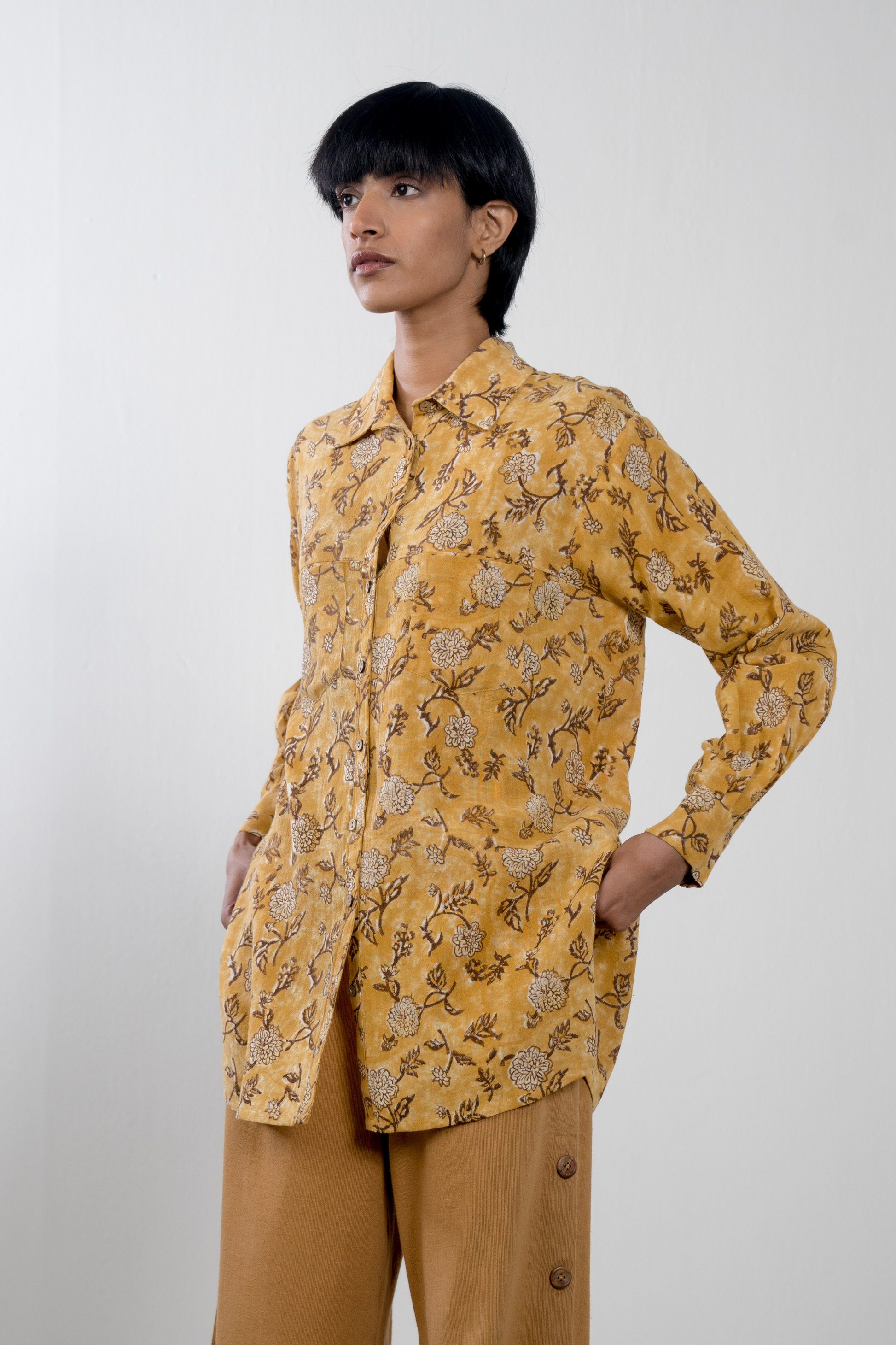 Dahlia Fields handwoven organic cotton shirt