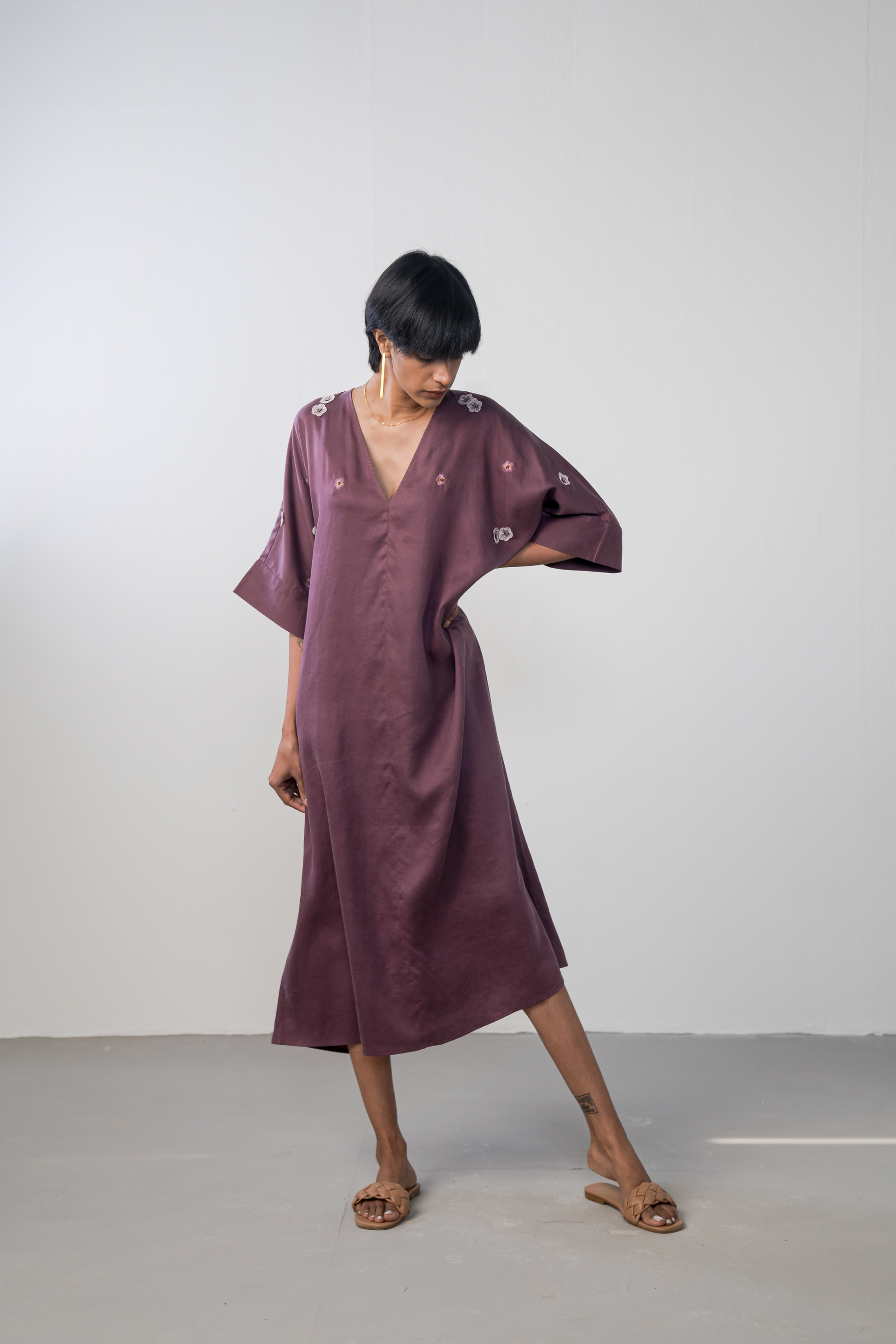 Midnight Bloom tencel kaftan