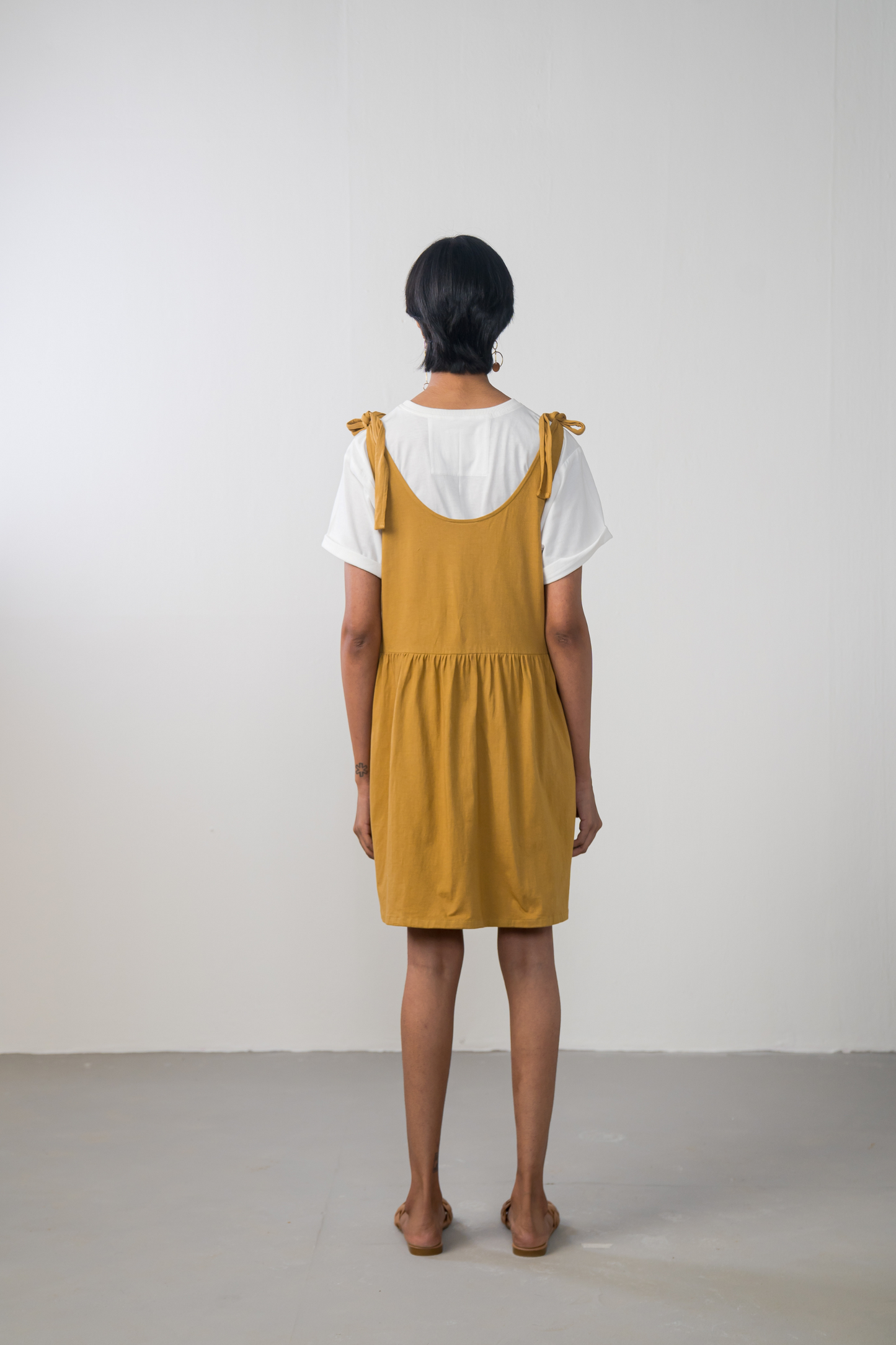 Golden Light organic cotton knit dress