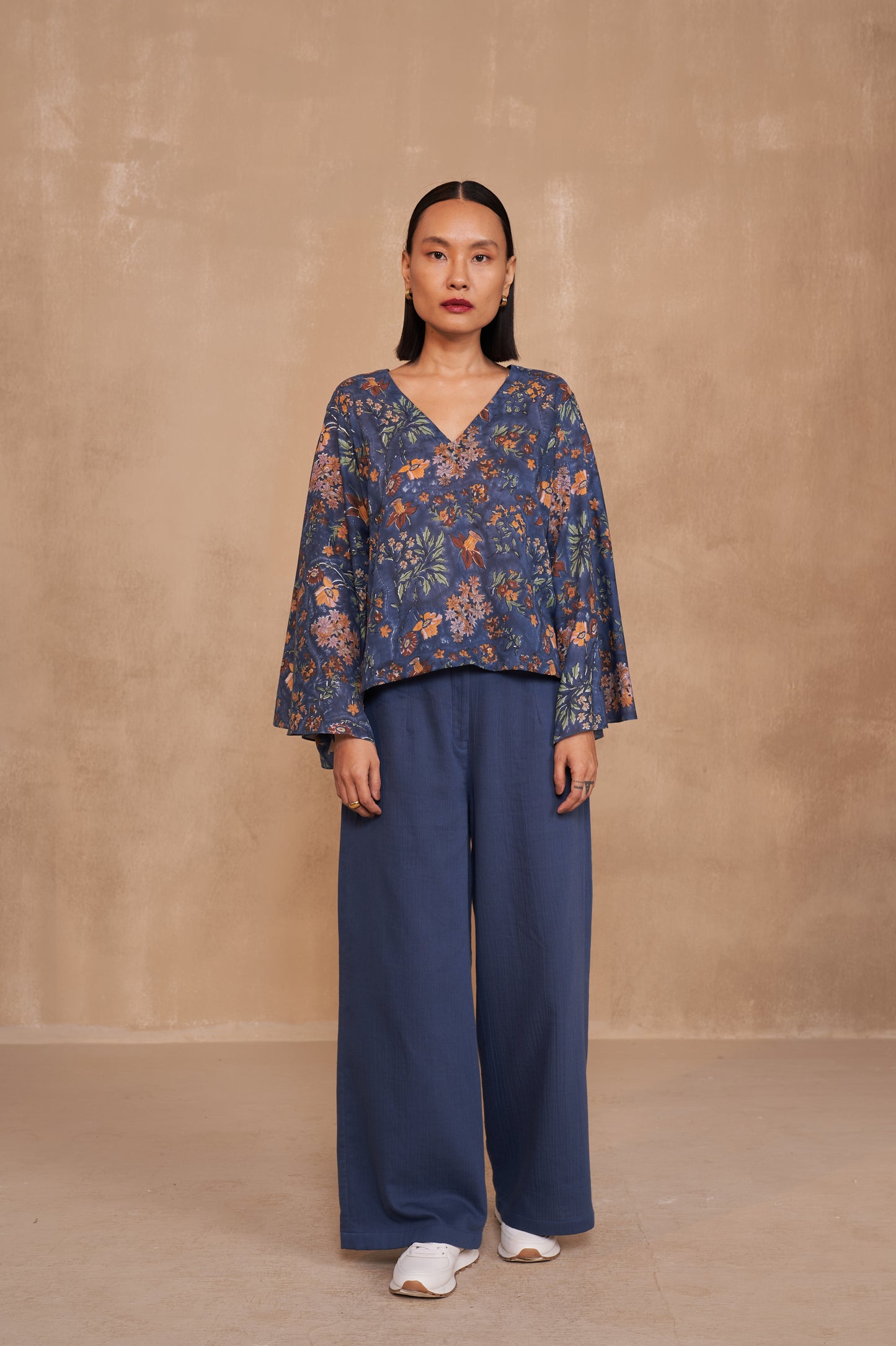 Blooming Blue Lyocell Top