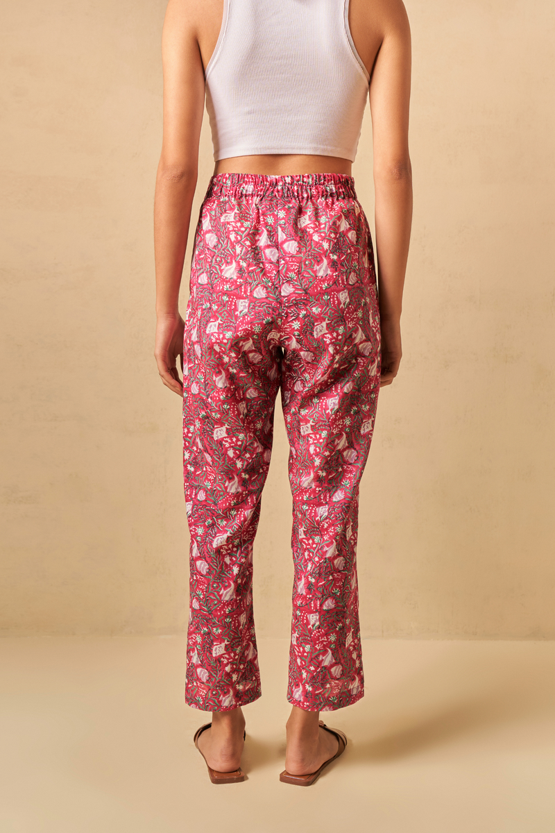 Coral Sunset Lyocell Trousers
