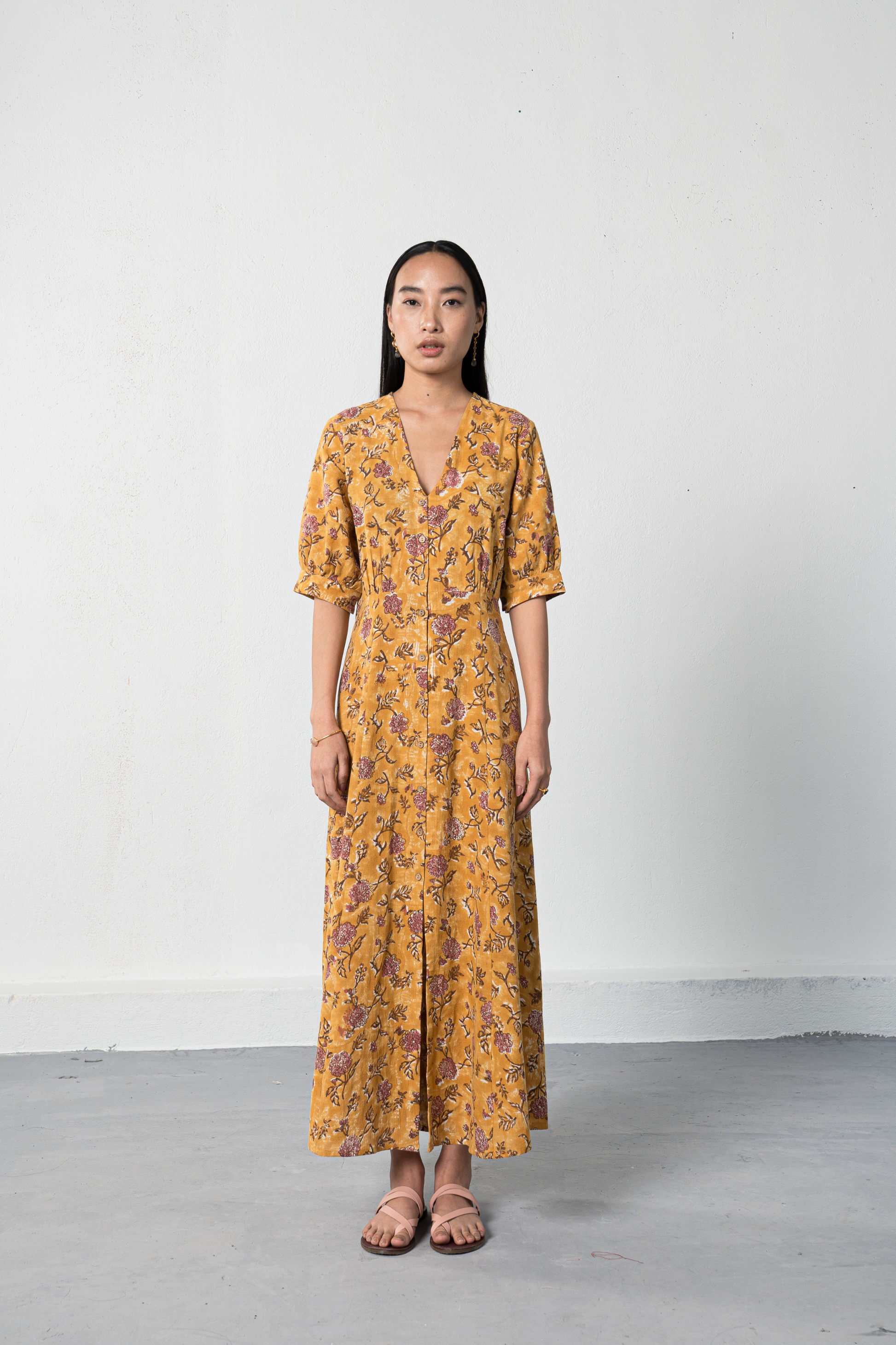 Dahlia Bloom kala cotton maxi dress