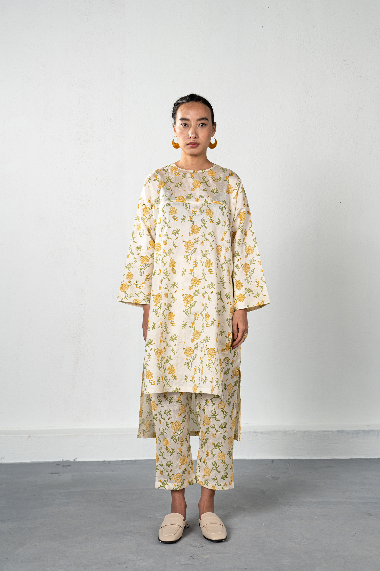 Dreaming of Dahlias silk kurta