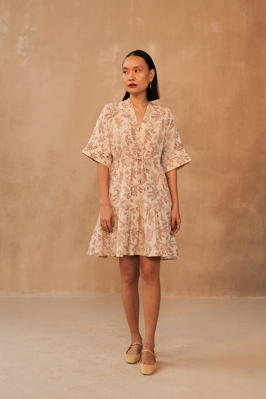 Leafy Bloom Kala Cotton Dress