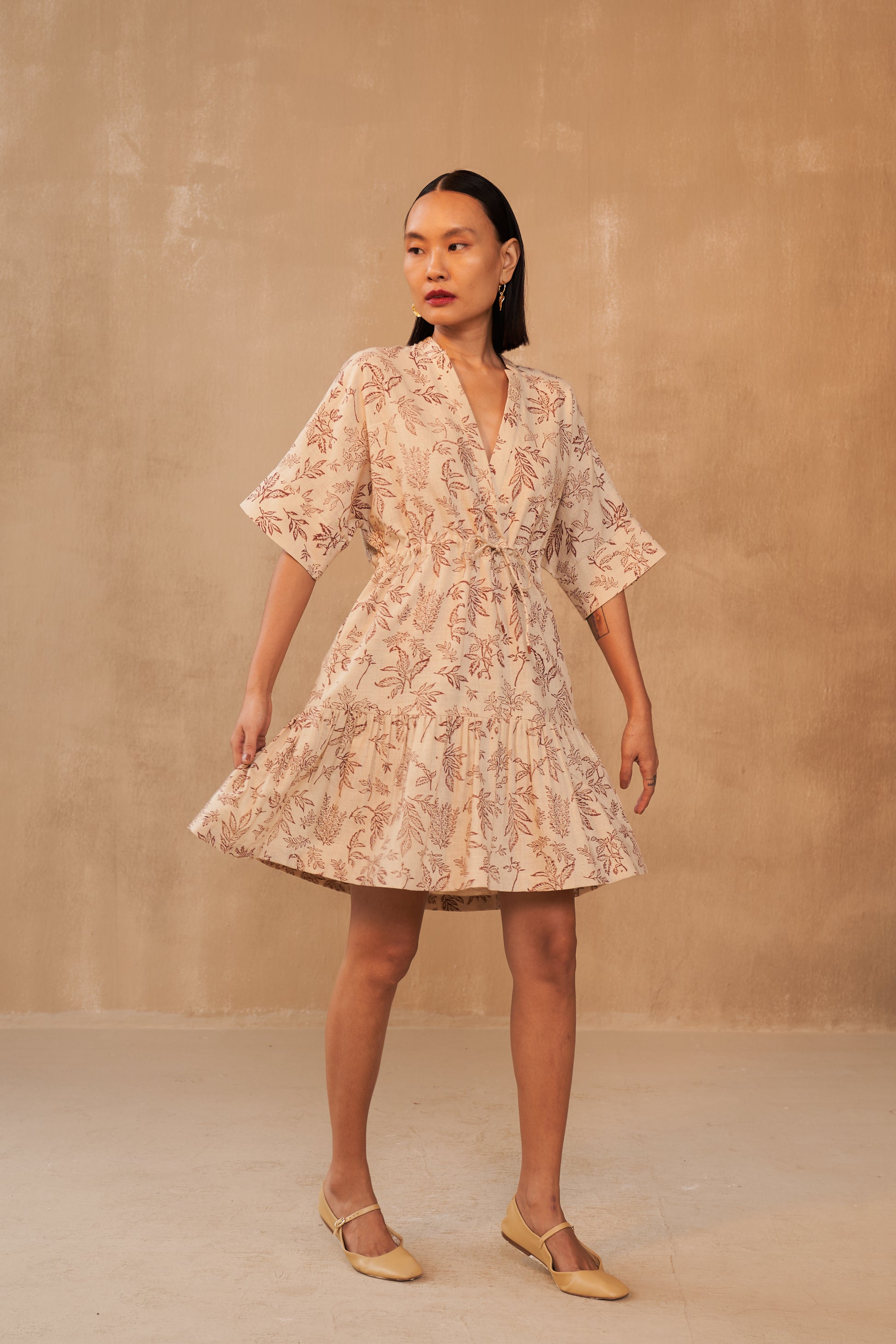 Leafy Bloom Kala Cotton Dress