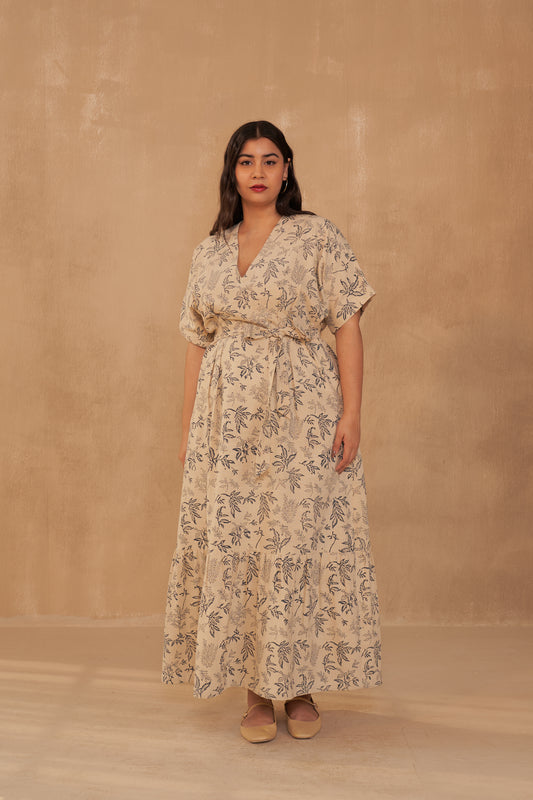 Leafy Bloom Kala Cotton Maxi Dress