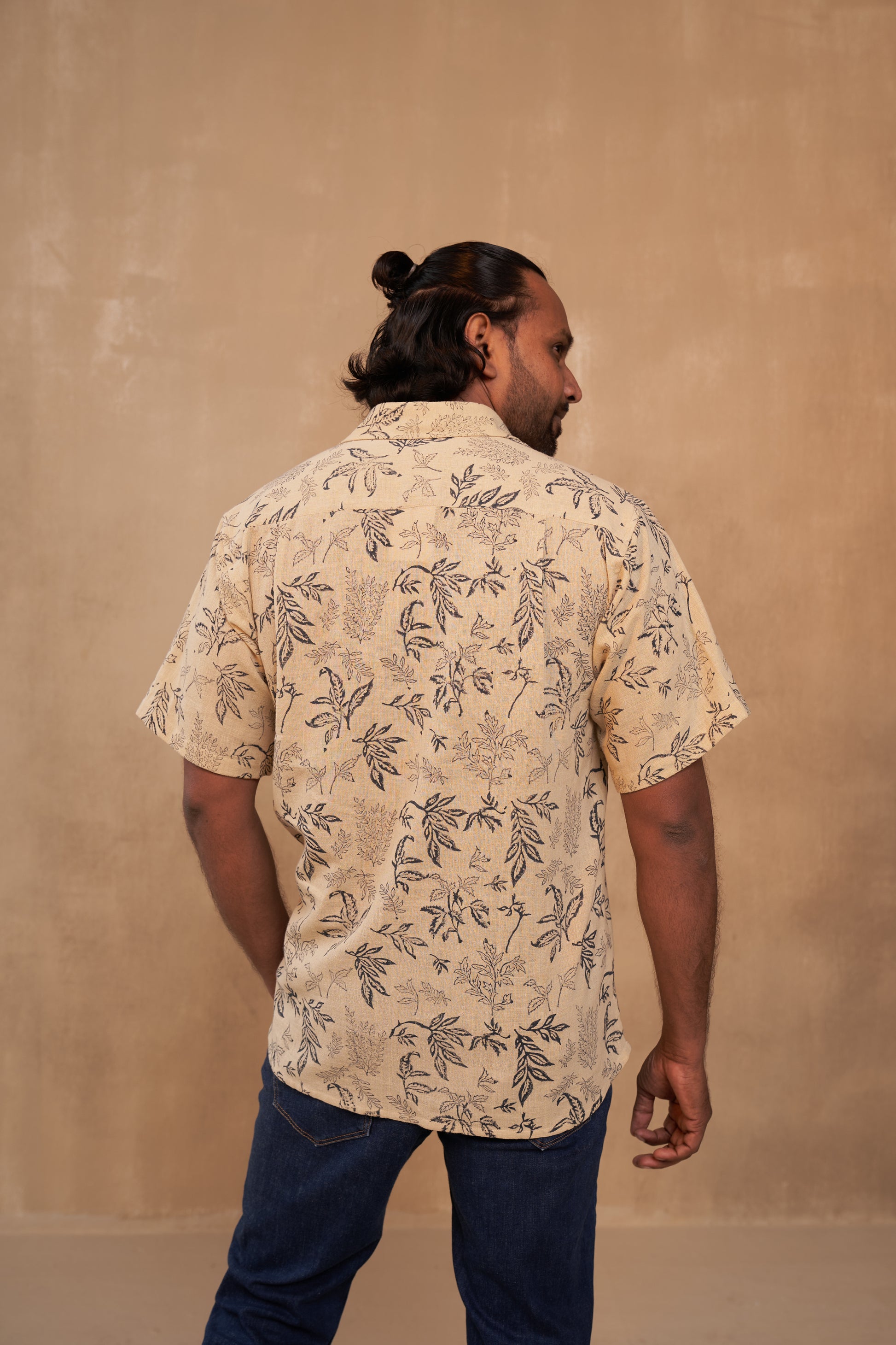 Leafy Palm Handwoven Organic Cotton Unisex Shirt