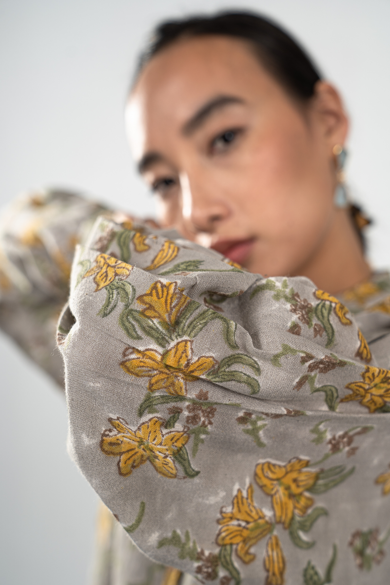 Lily Love handwoven organic cotton shirt dress