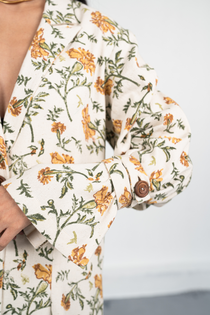 Marigold Joy handwoven organic cotton jacket dress