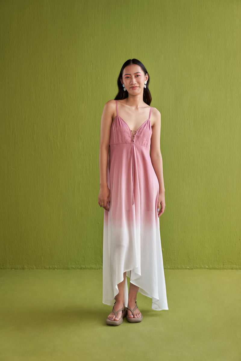 Pink Sea Lyocell Maxi Dress