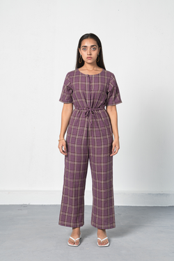 Purple Fields handwoven organic cotton jumpsuit