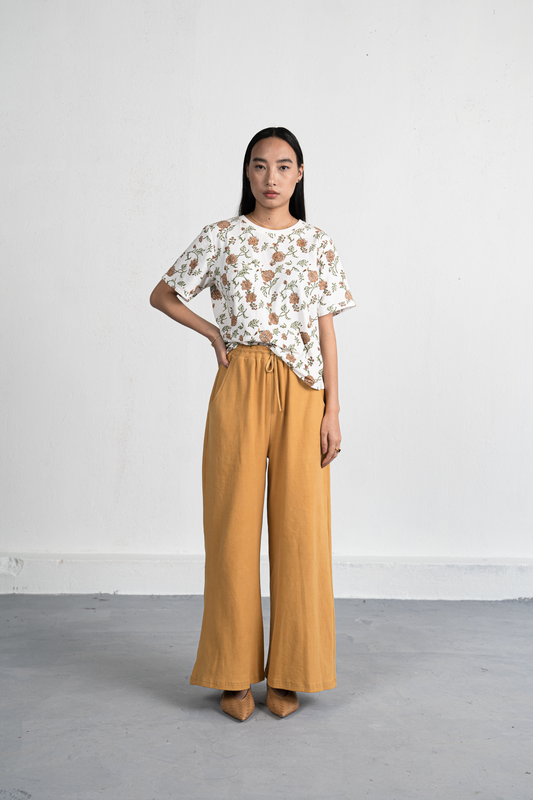 The Dawn organic cotton knit rib trousers