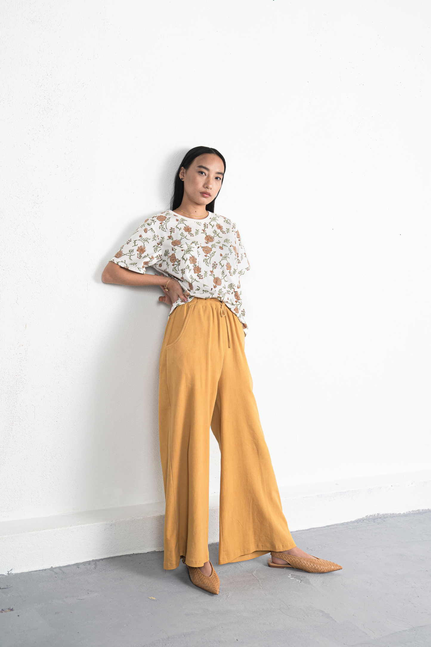 The Dawn organic cotton knit rib trousers