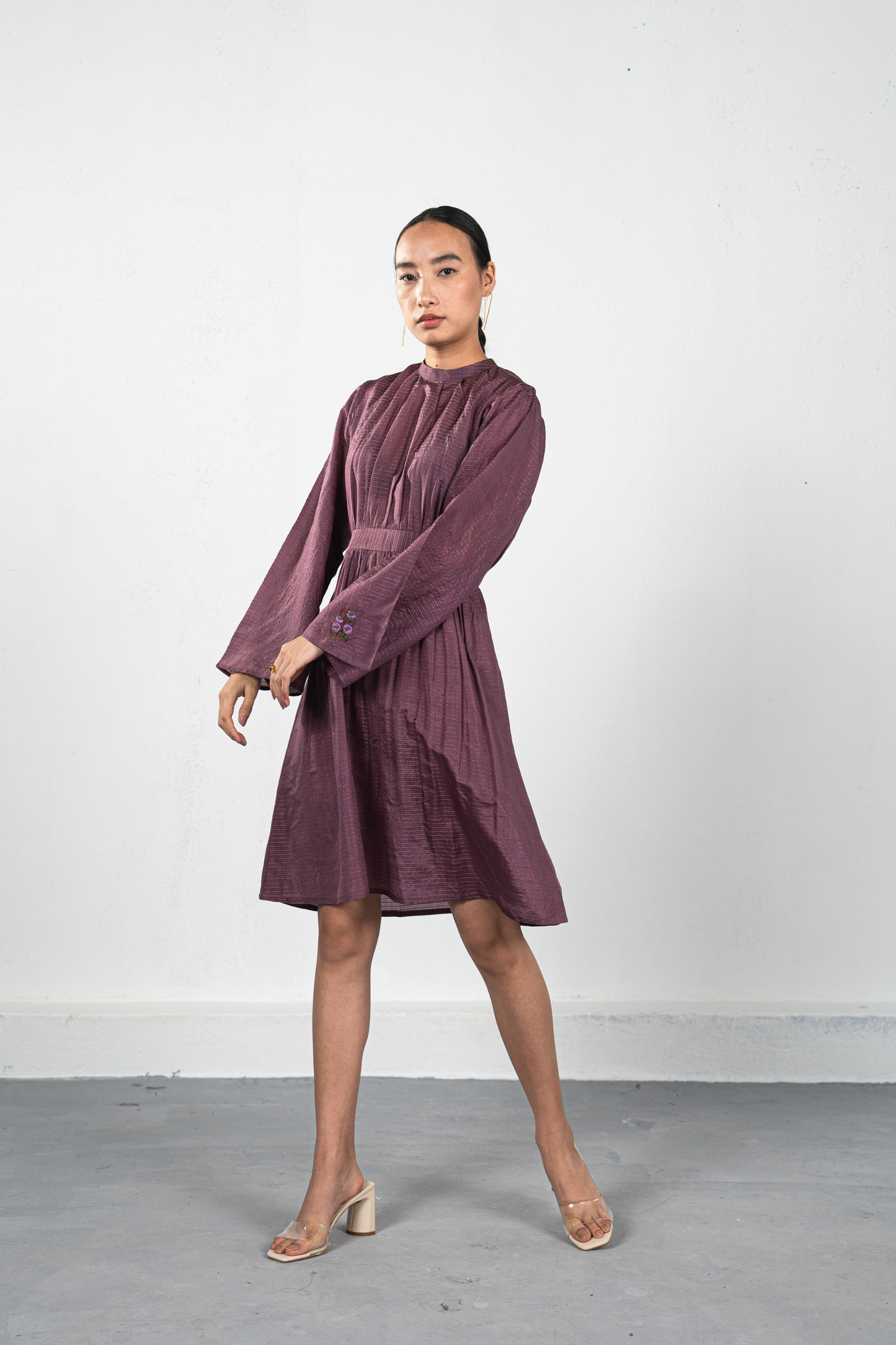 The Dusk handwoven silk dress