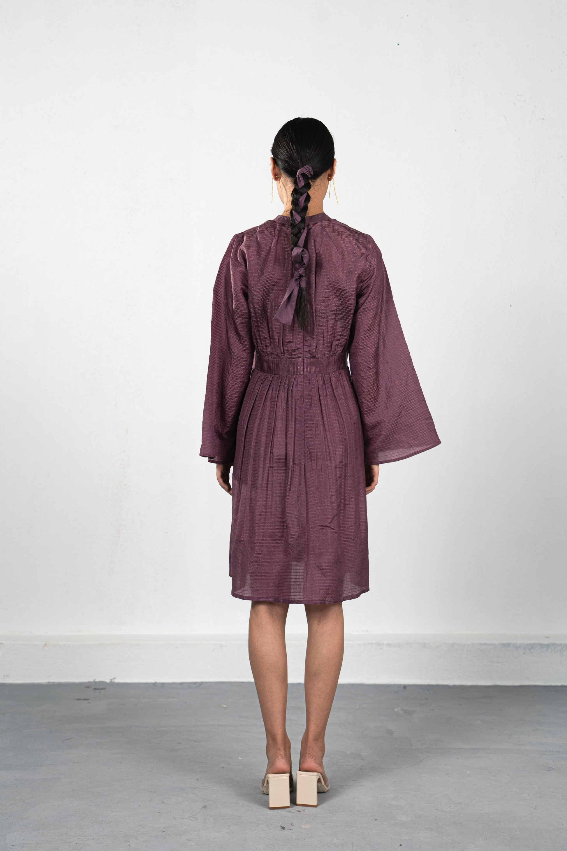 The Dusk handwoven silk dress