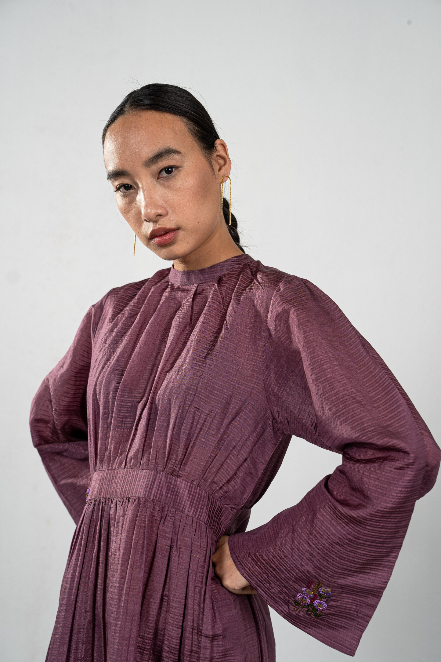 The Dusk handwoven silk dress