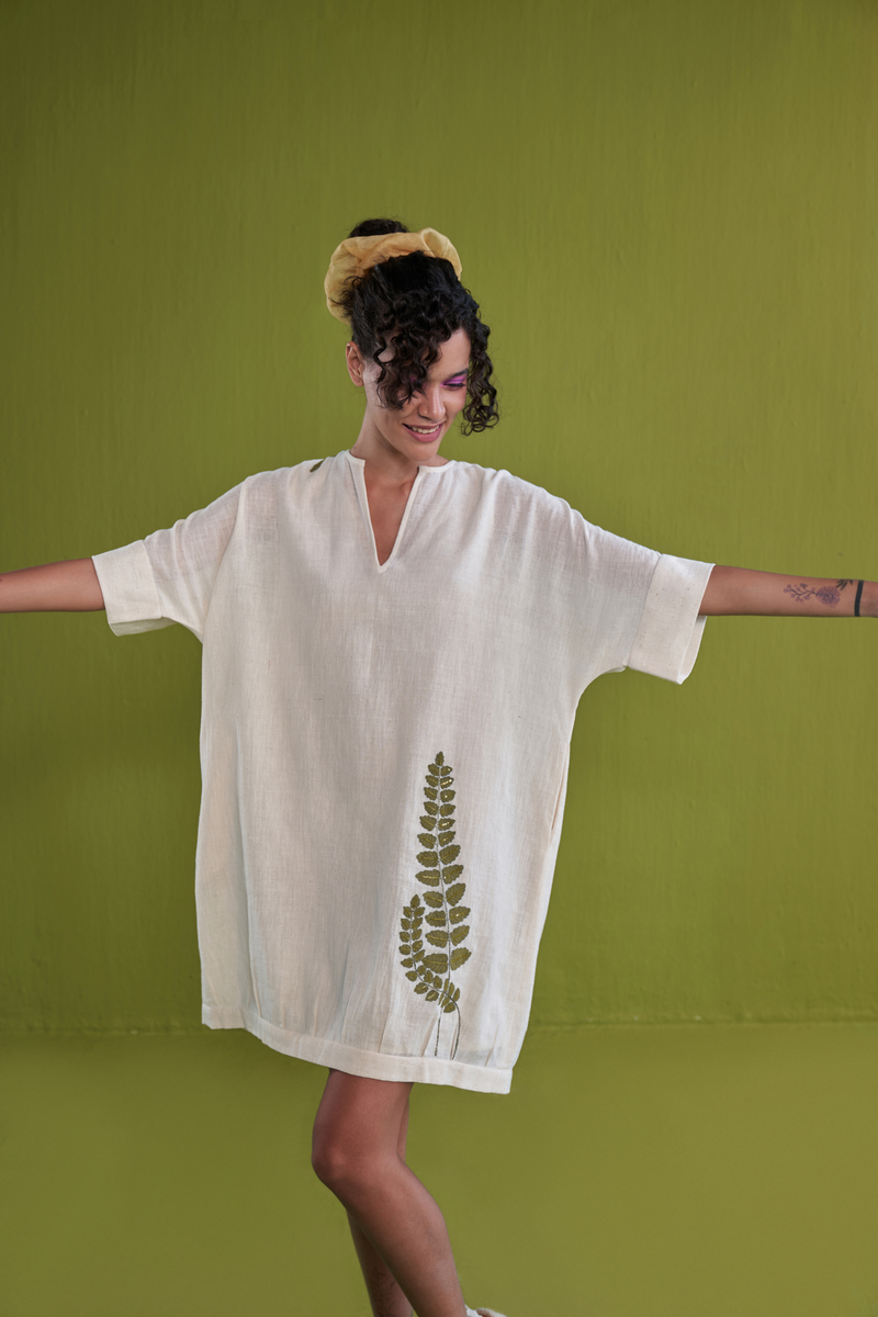 The Everyday Fern Handwoven Organic Cotton Dress
