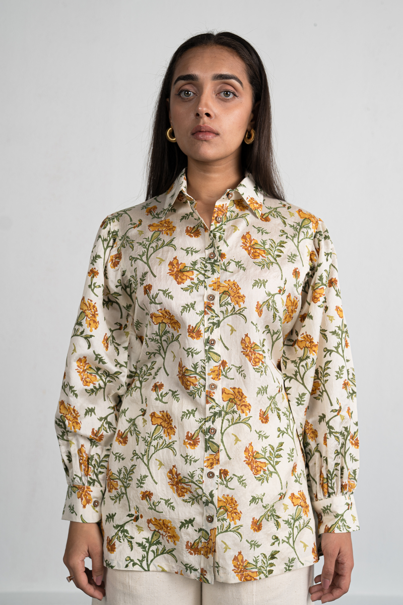 The Marigold Joy silk shirt