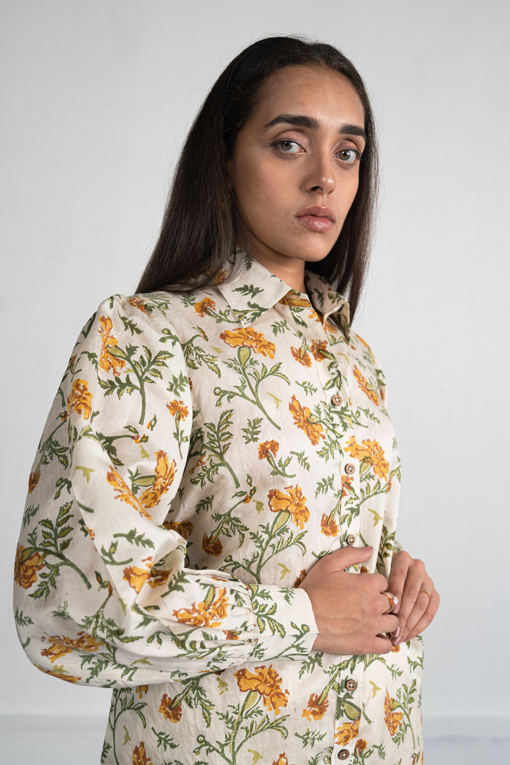 The Marigold Joy silk shirt