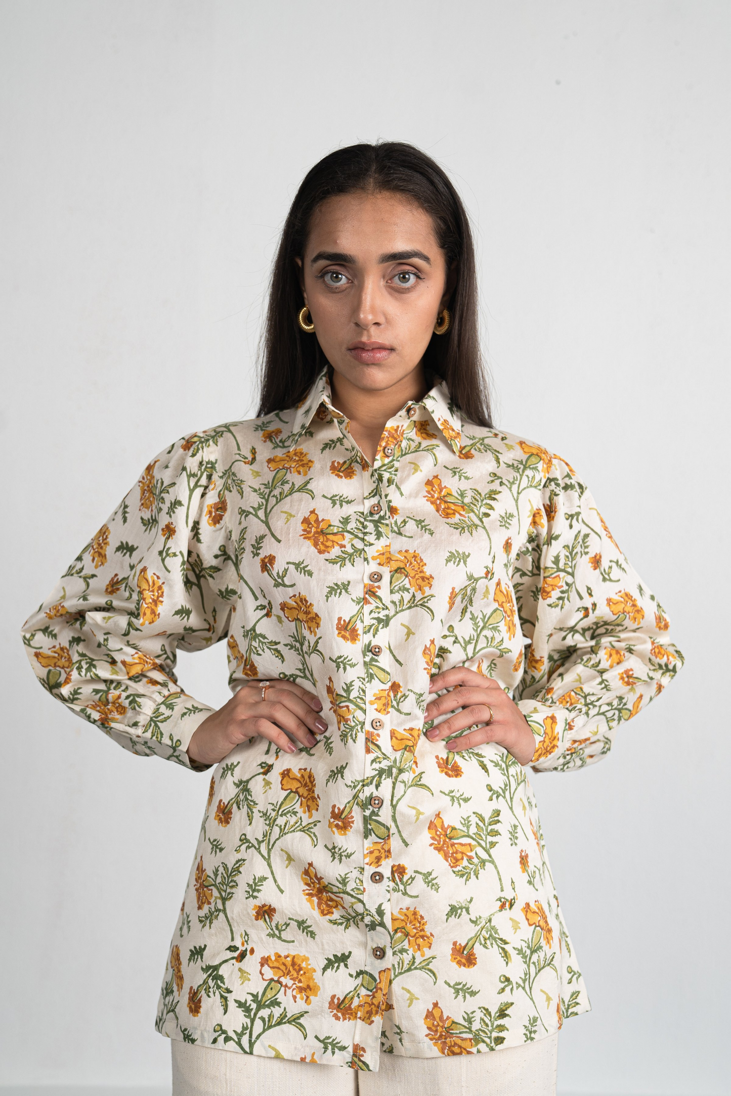 The Marigold Joy silk shirt