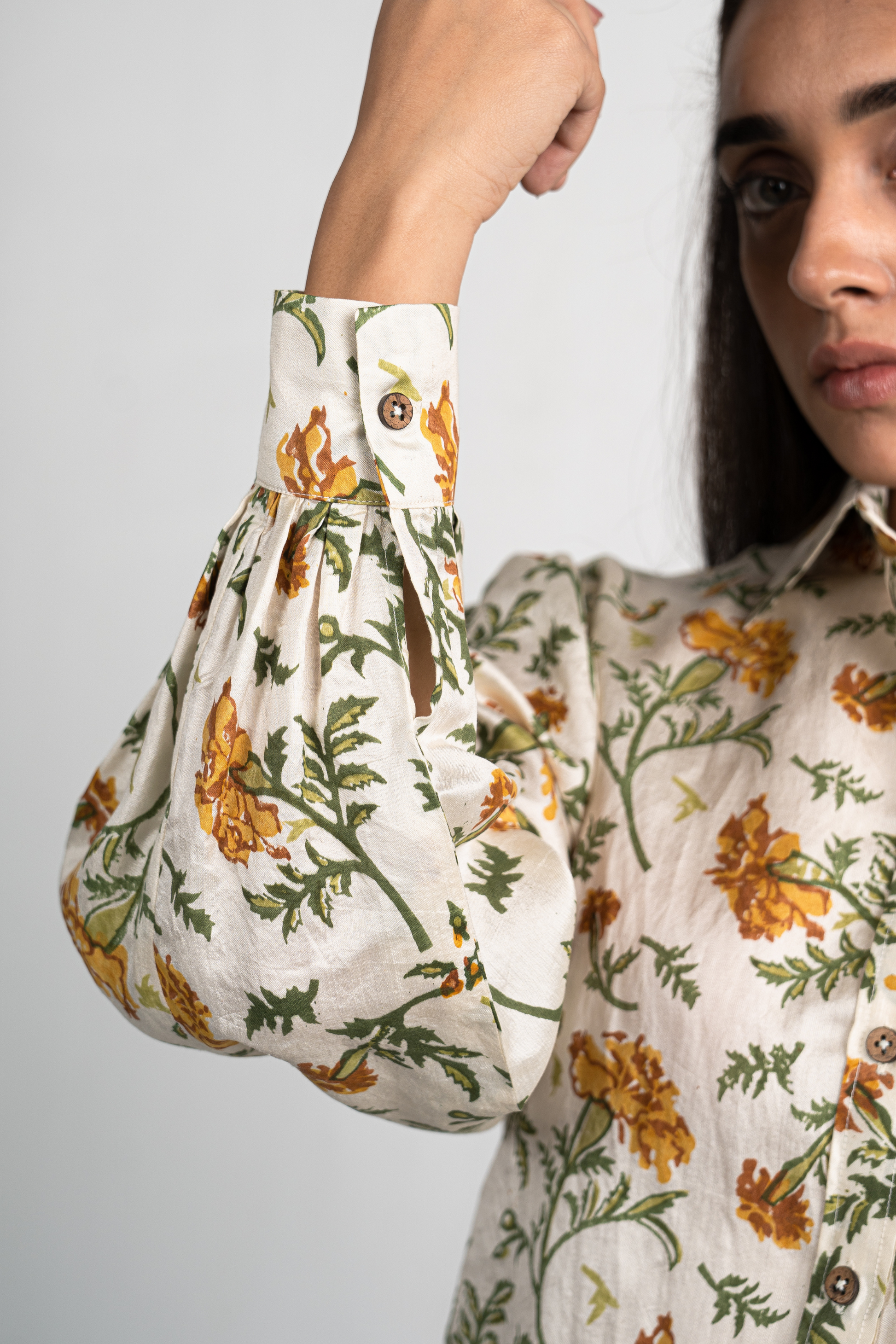 The Marigold Joy silk shirt