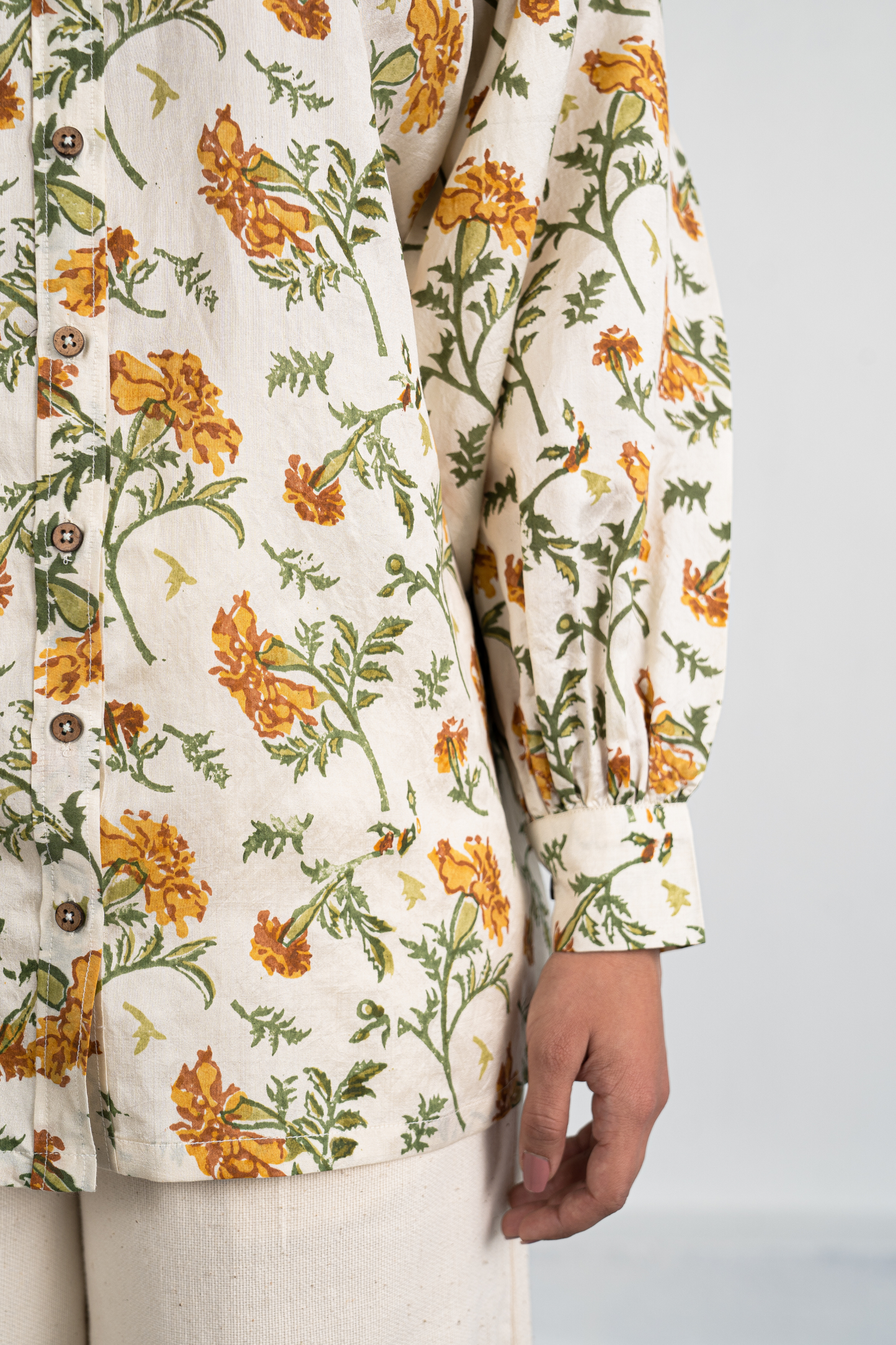 The Marigold Joy silk shirt