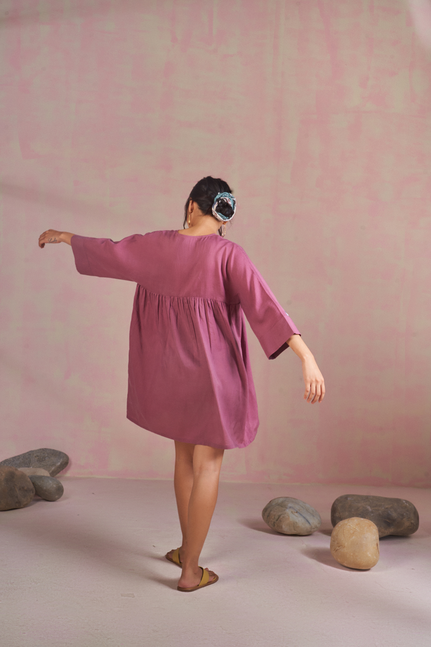 The Shelly naturally dyed lyocell kaftan dress