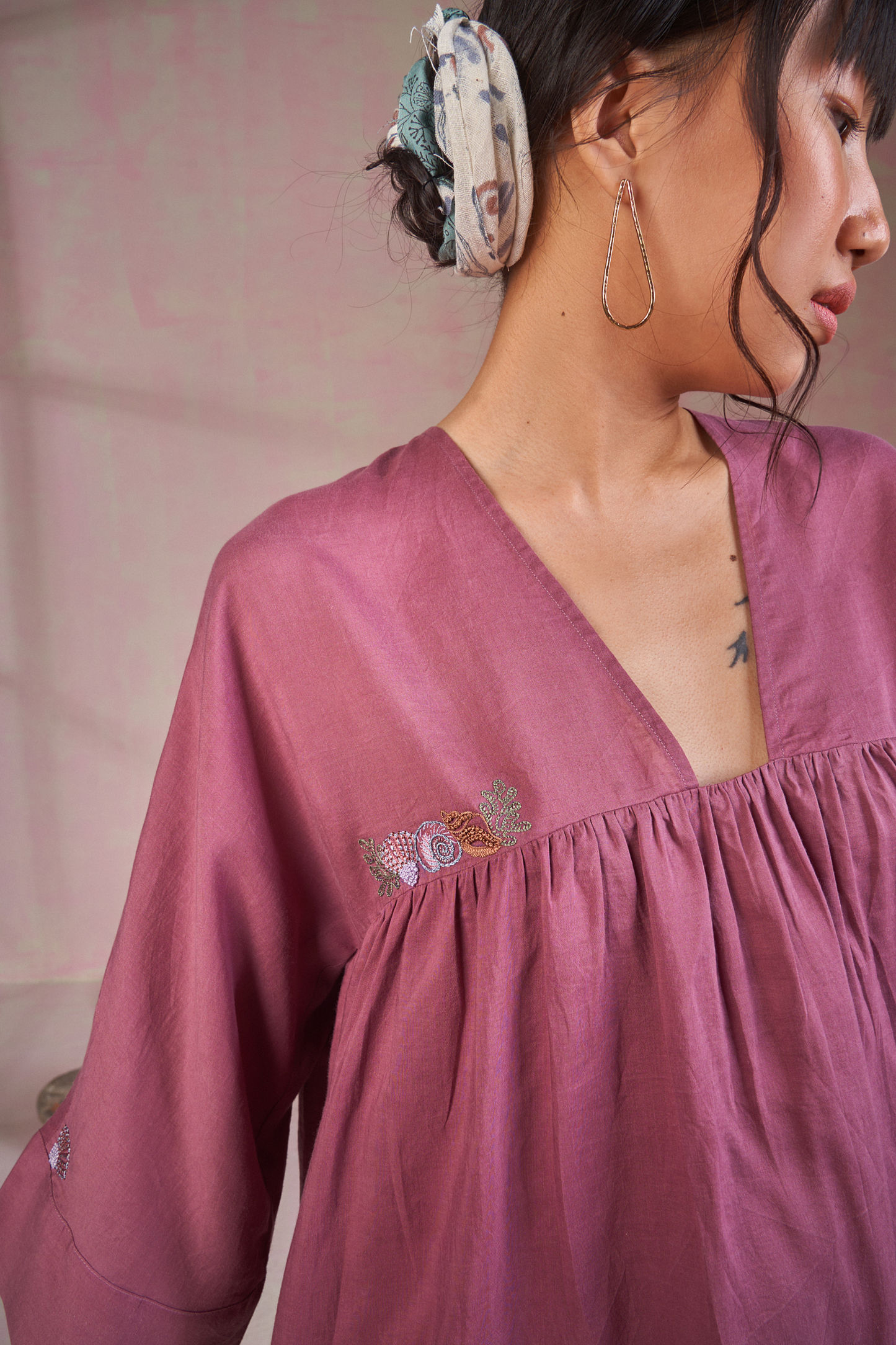 The Shelly naturally dyed lyocell kaftan dress